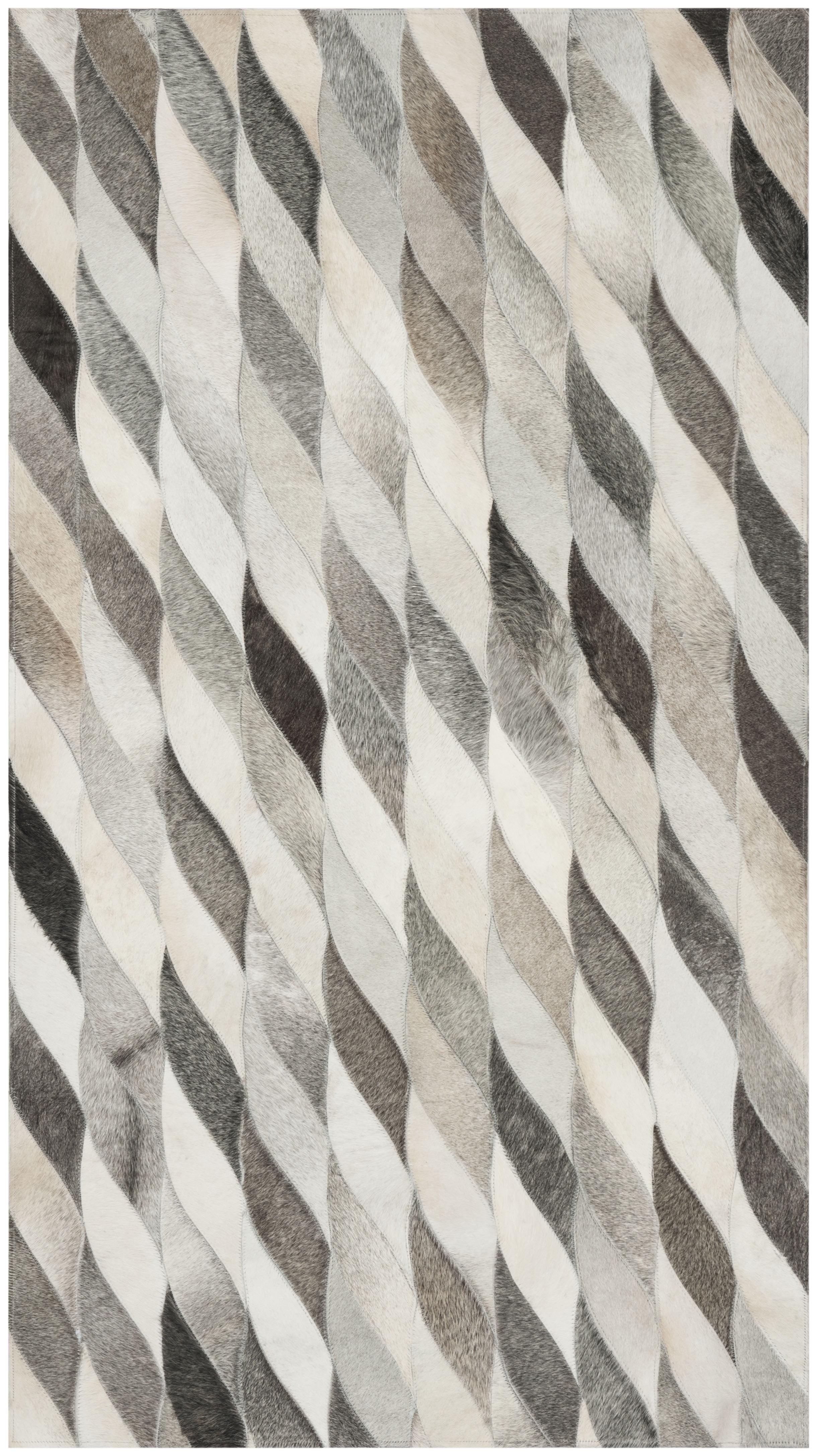 Studio Leather STL701 Hand Woven Indoor Accent Rug - Ivory/Grey - 3'x5' - Safavieh