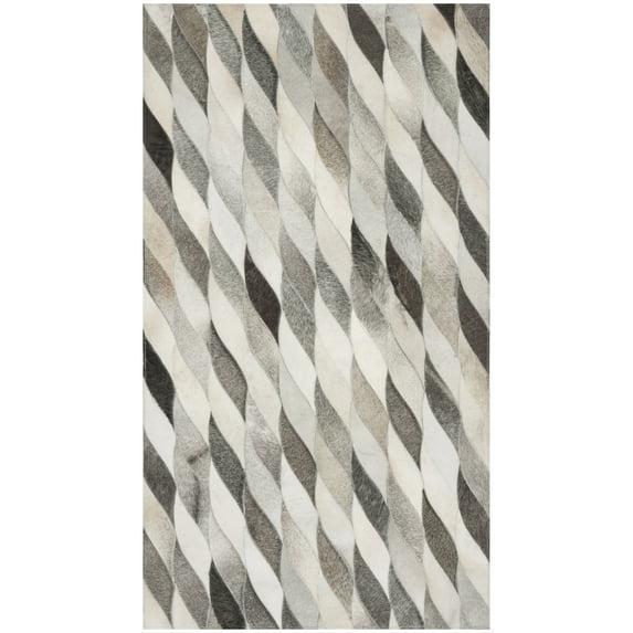 Studio Leather STL701 Hand Woven Indoor Accent Rug - Ivory/Grey - 3'x5' - Safavieh