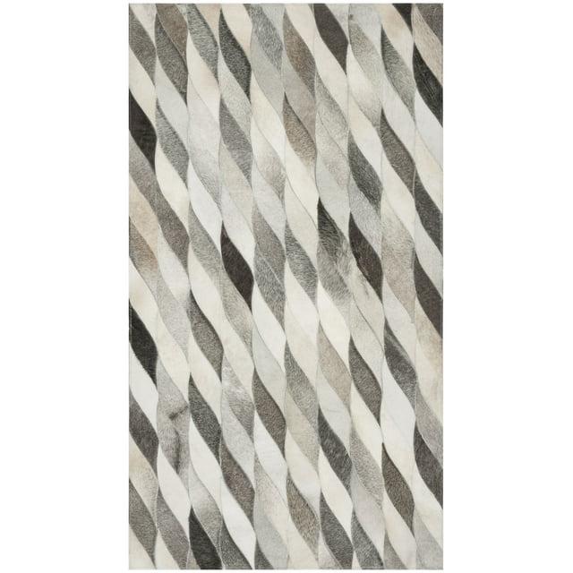 Studio Leather STL701 Hand Woven Indoor Accent Rug - Ivory/Grey - 3'x5' - Safavieh