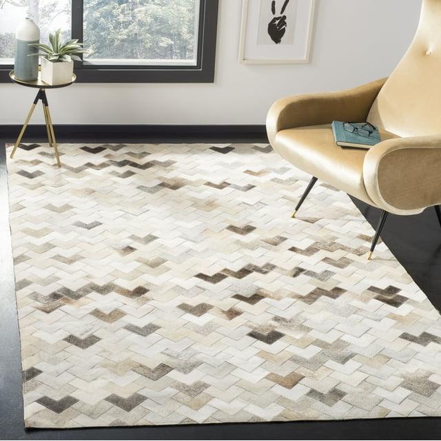 Studio Leather STL183 Hand Woven Area Rug - Grey - 5'x8' - Safavieh.