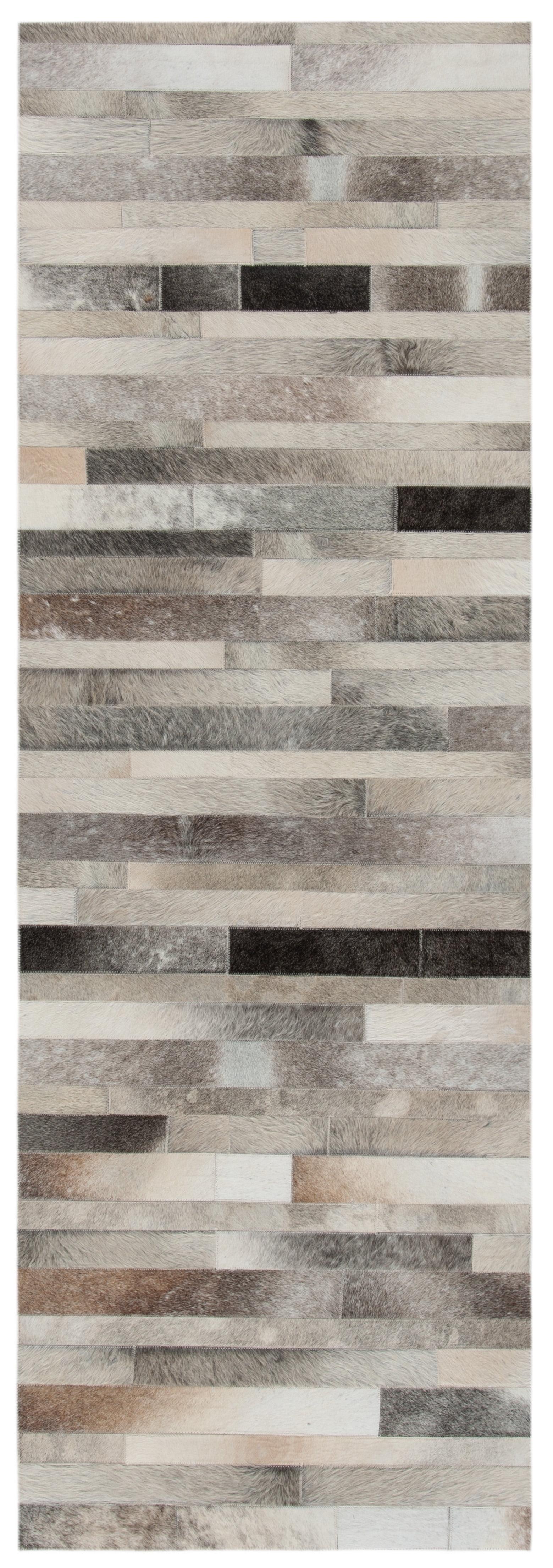 Fazeley Studio Leather Hand Woven Leather Geometric Rug