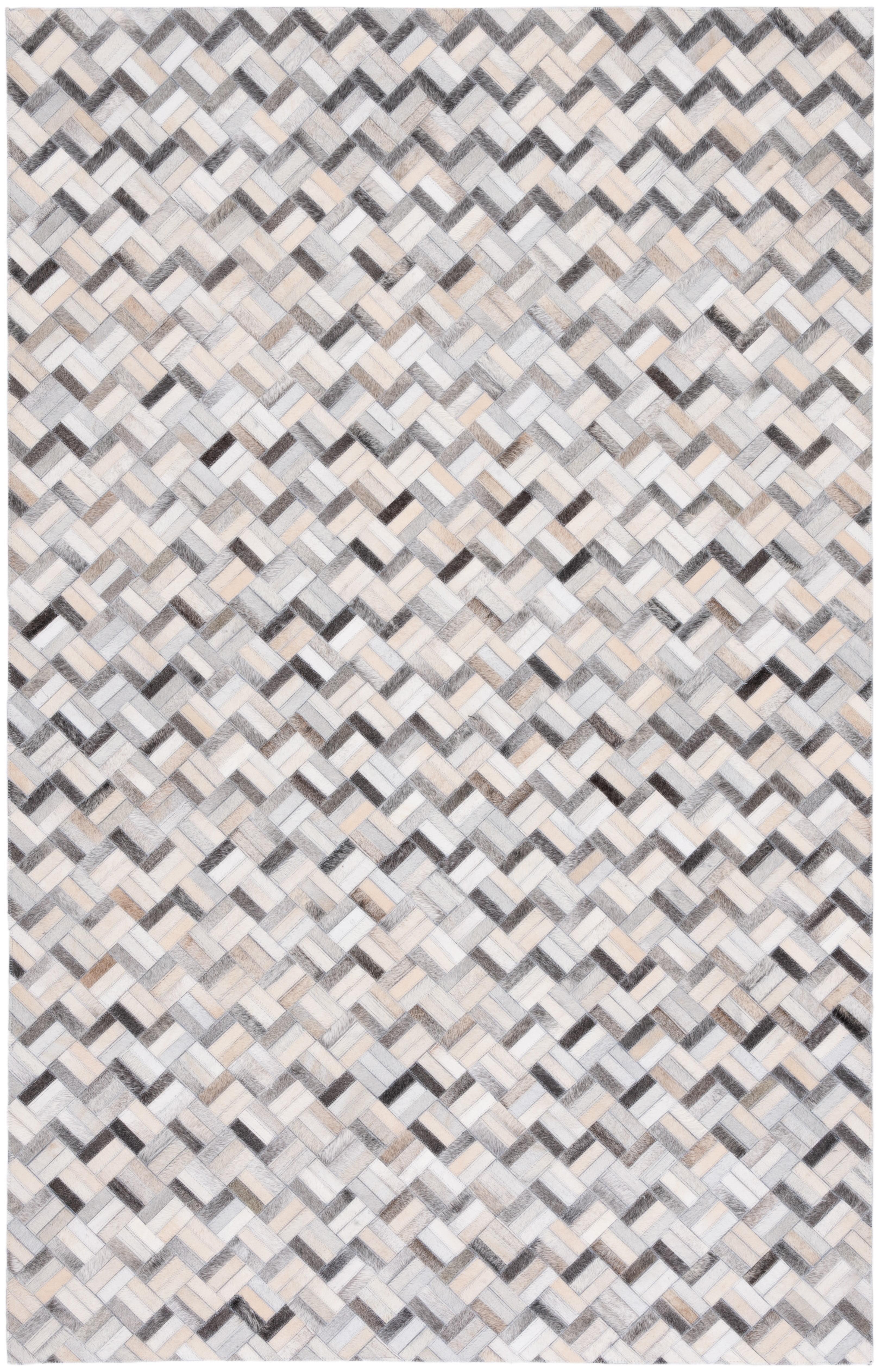 Studio Leather STL235 Power Loomed Area Rug - Black/Grey - 5'x8' - Safavieh.