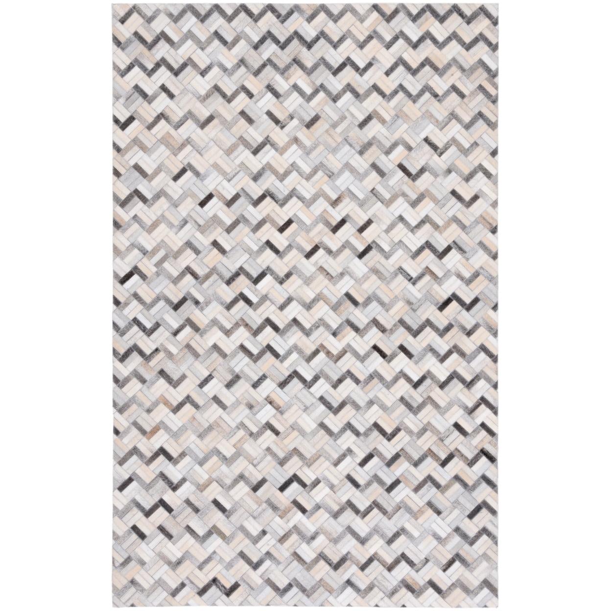Studio Leather STL235 Power Loomed Area Rug - Black/Grey - 8'x10' - Safavieh.