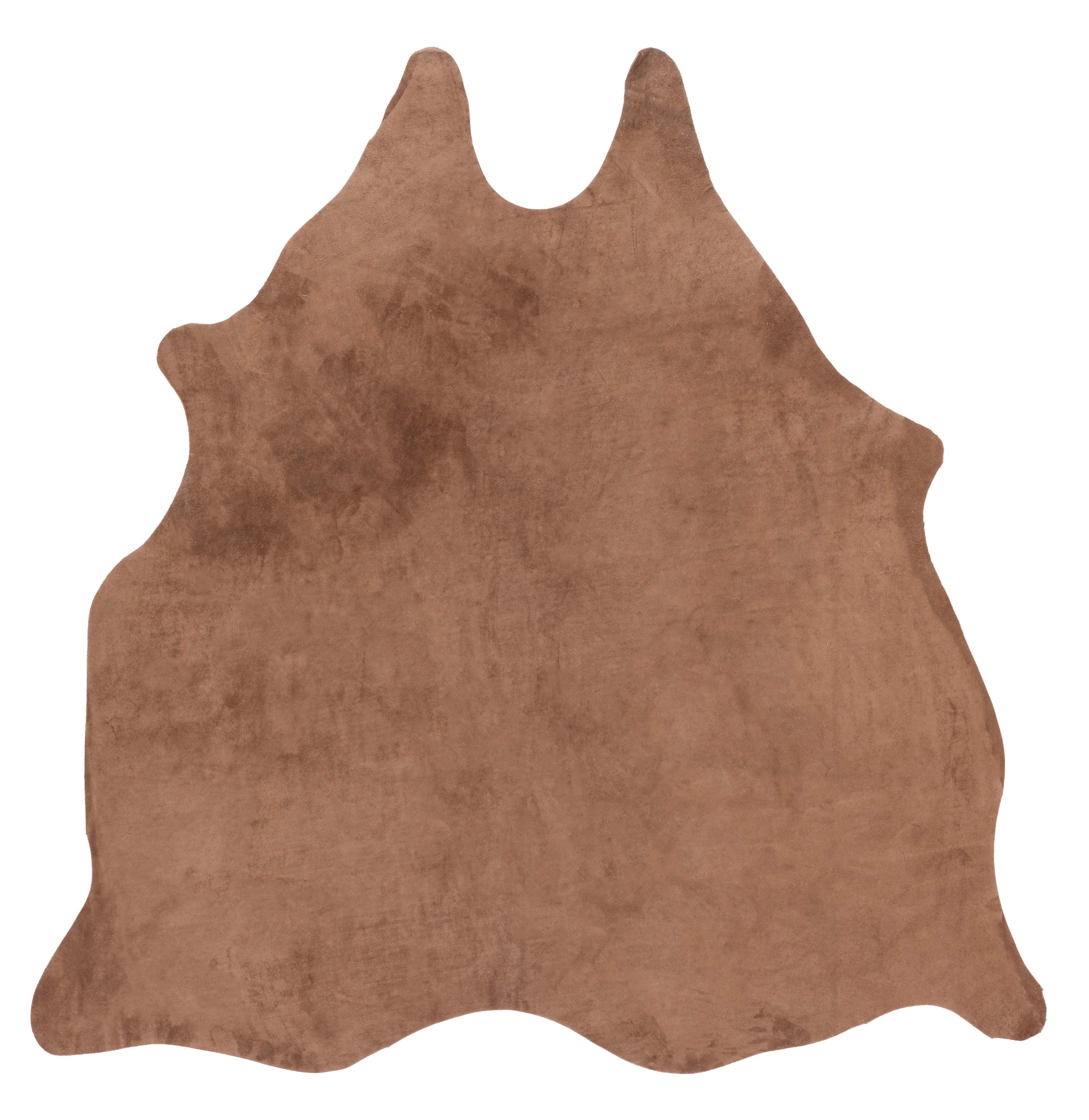 SAFAVIEH Suede Cowhide Einri Solid Area Rug, Light Brown, 5' x 7'