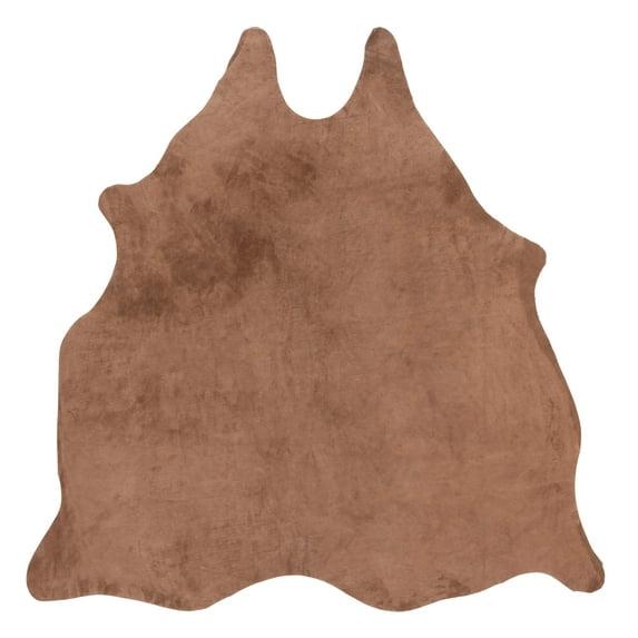 SAFAVIEH Suede Cowhide Einri Solid Area Rug, Light Brown, 5' x 7'