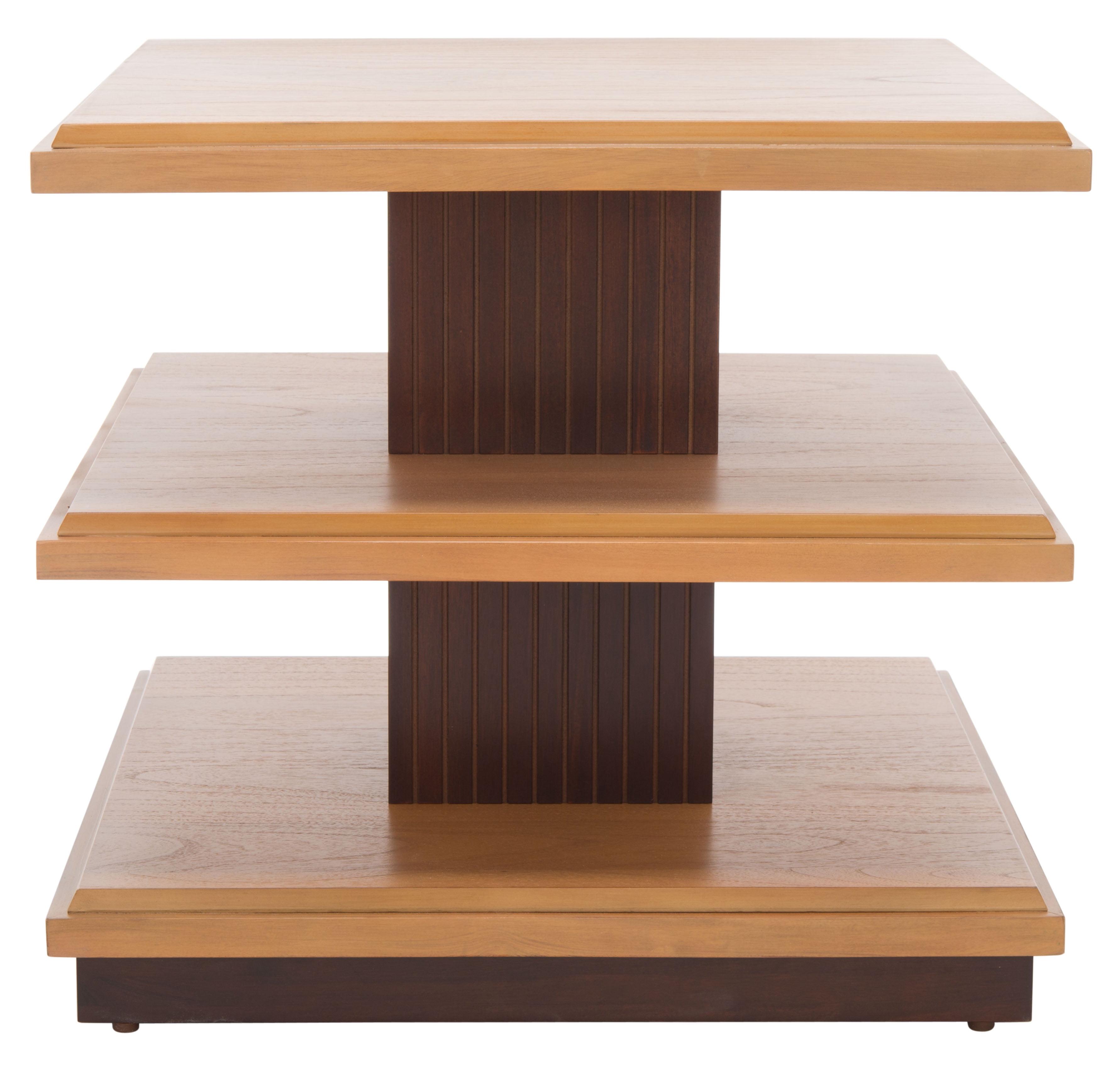 Suette 2 Shelf Accent Table - ACC5001A - Natural/Walnut - Safavieh