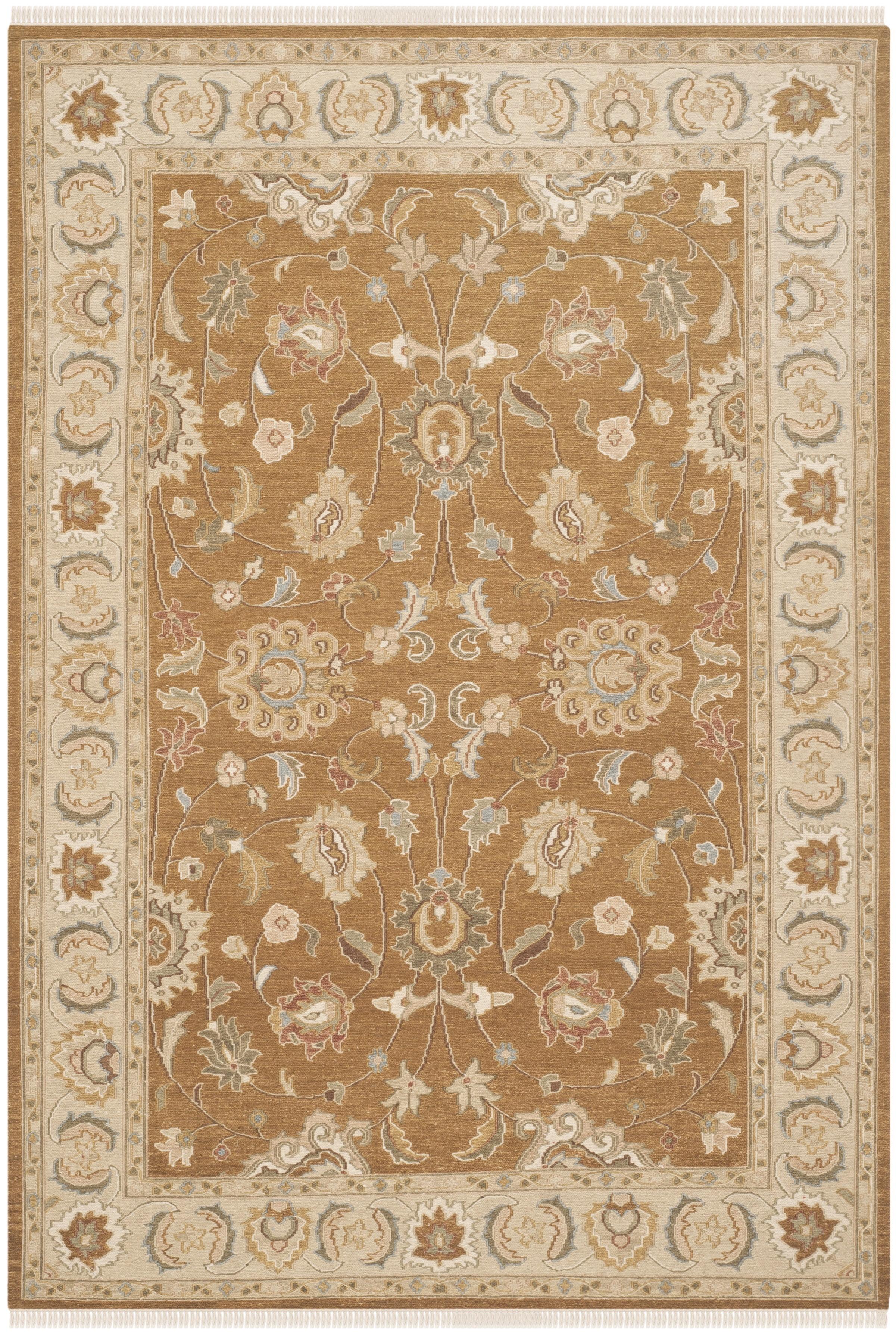 Ivory Elegance Handmade Wool 6' x 9' Flat Woven Area Rug