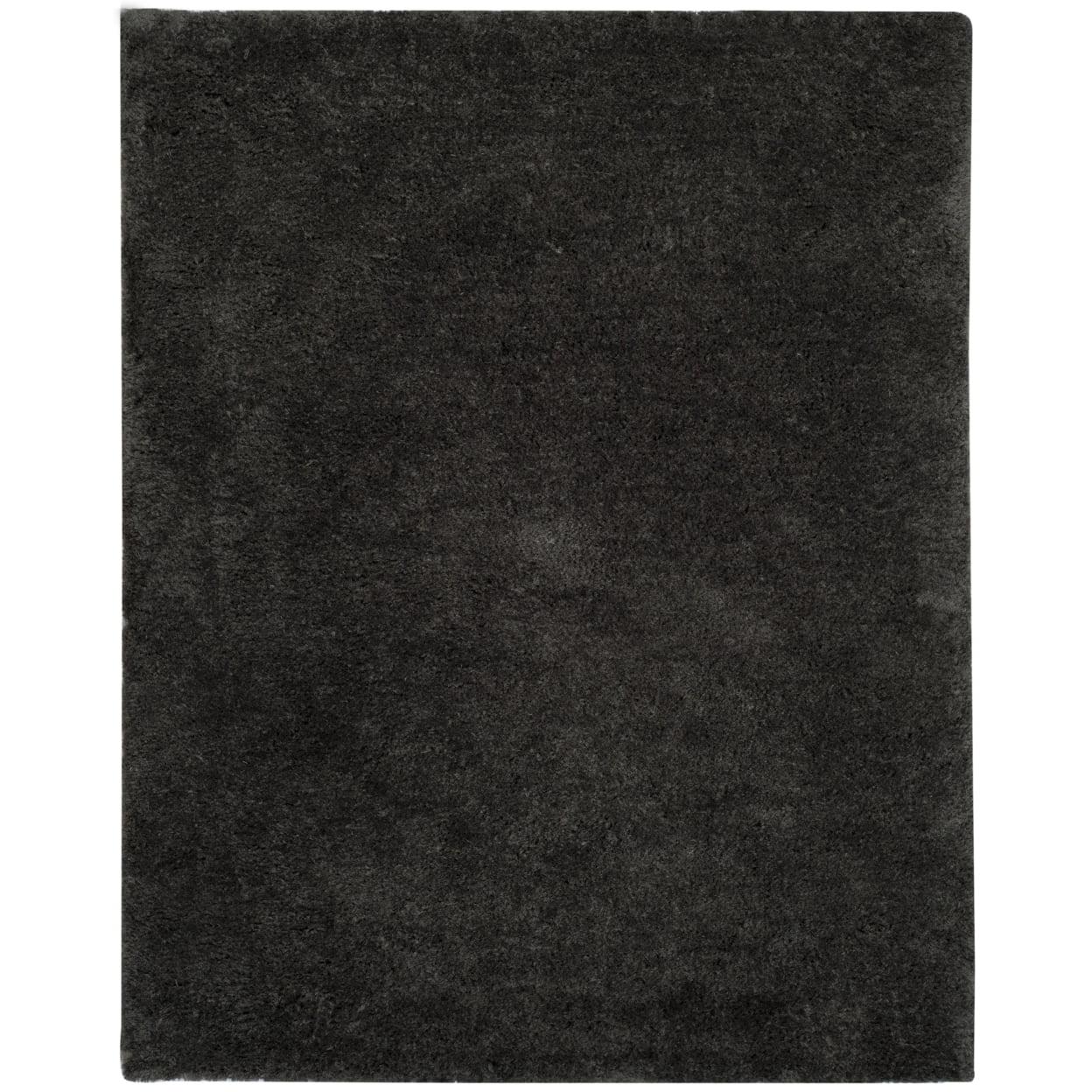 Handmade Supreme Dark Grey Synthetic Shag Rug 8' x 10'