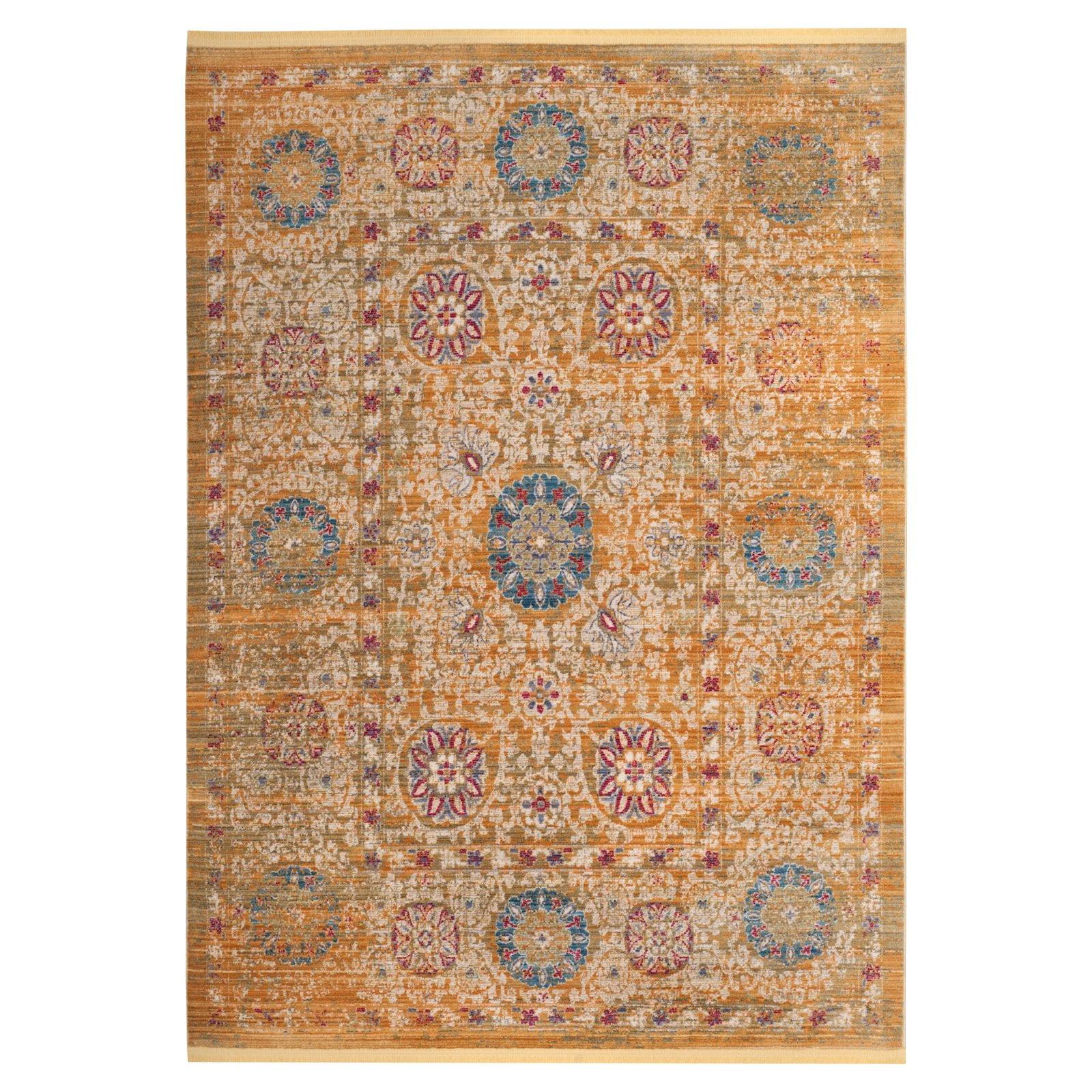 Sutton SUT402 Power Loomed Area Rug Gold / Ivory 5' X 7' - Safavieh.