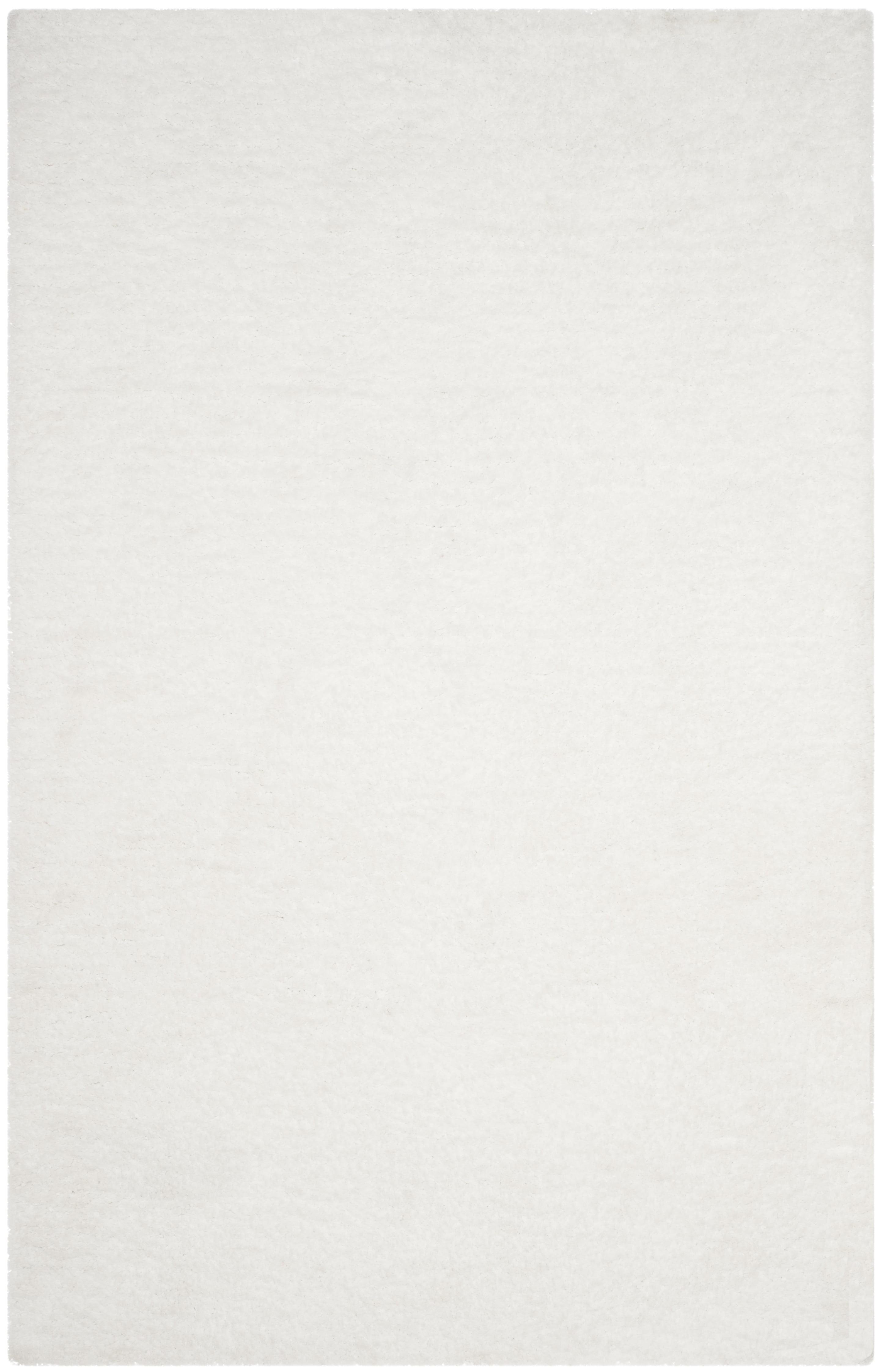 Ivory 6' x 9' Hand-Tufted Synthetic Shag Area Rug