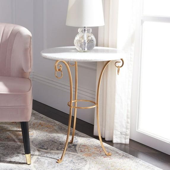 Tamara Accent Table - FOX2500A - Gold/White - Safavieh Couture
