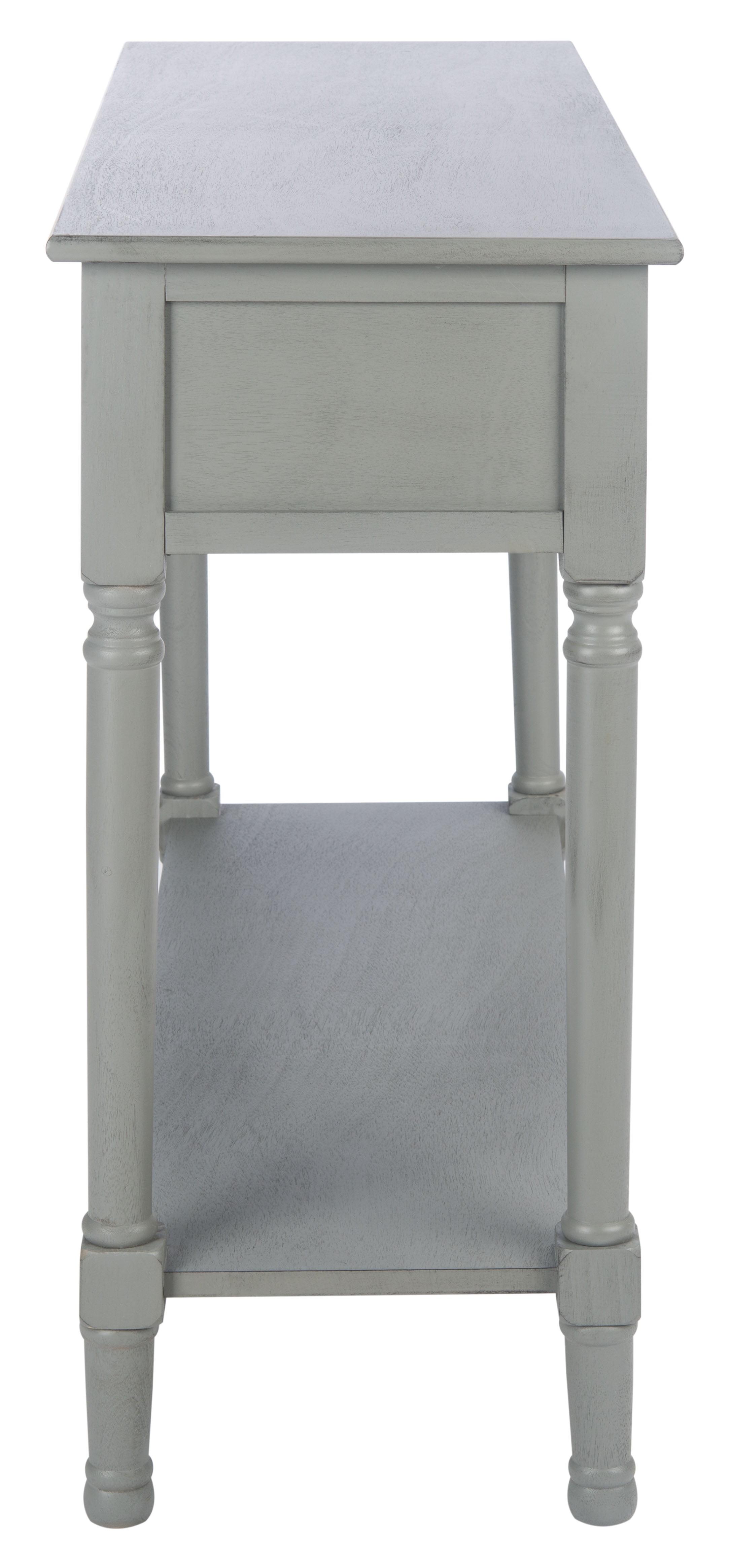 Distressed Gray Pinewood Hallway Table with Storage