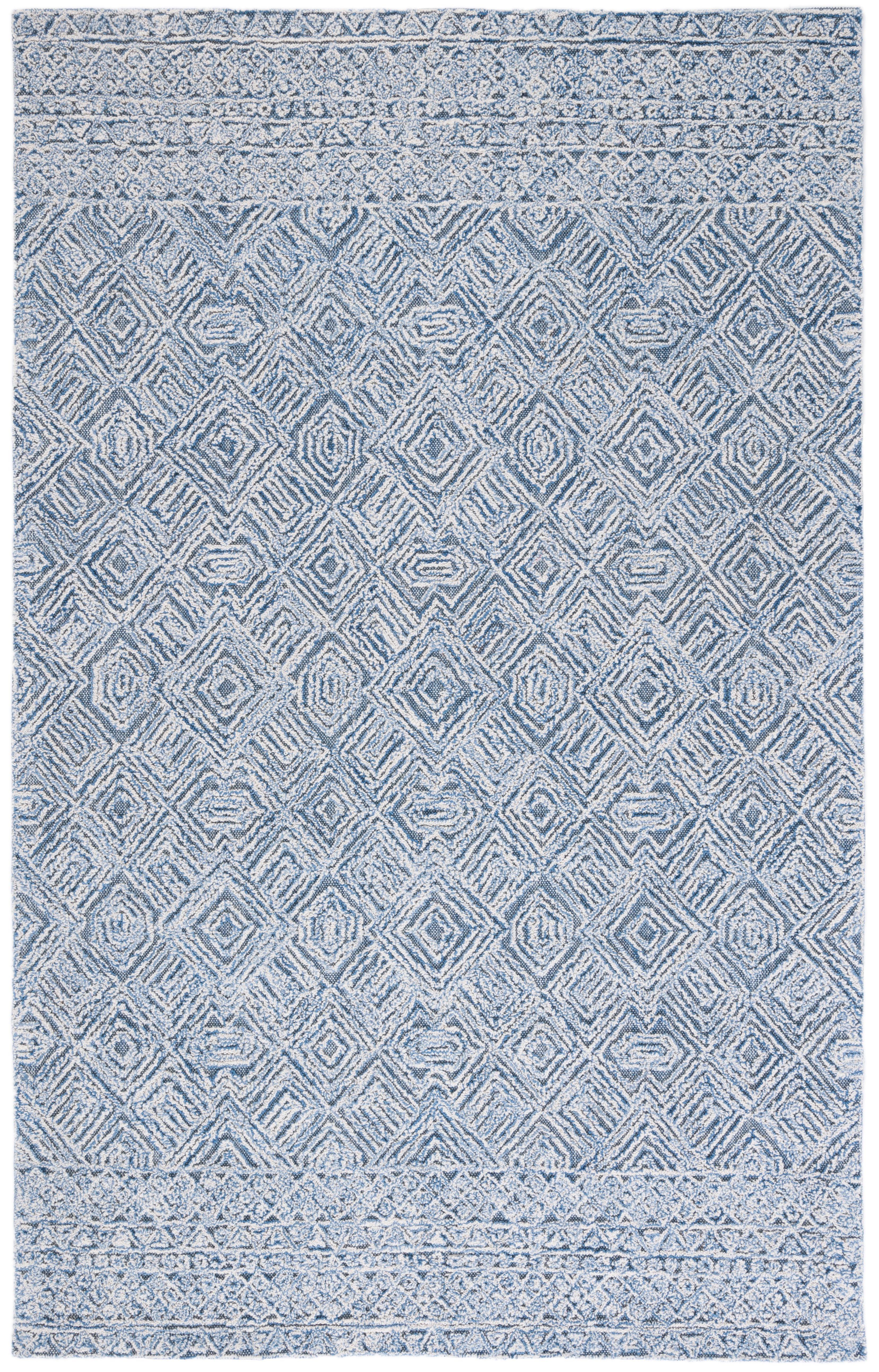 Textural TXT201 Hand Tufted Area Rug - Blue/Ivory - 5'x8' - Safavieh.