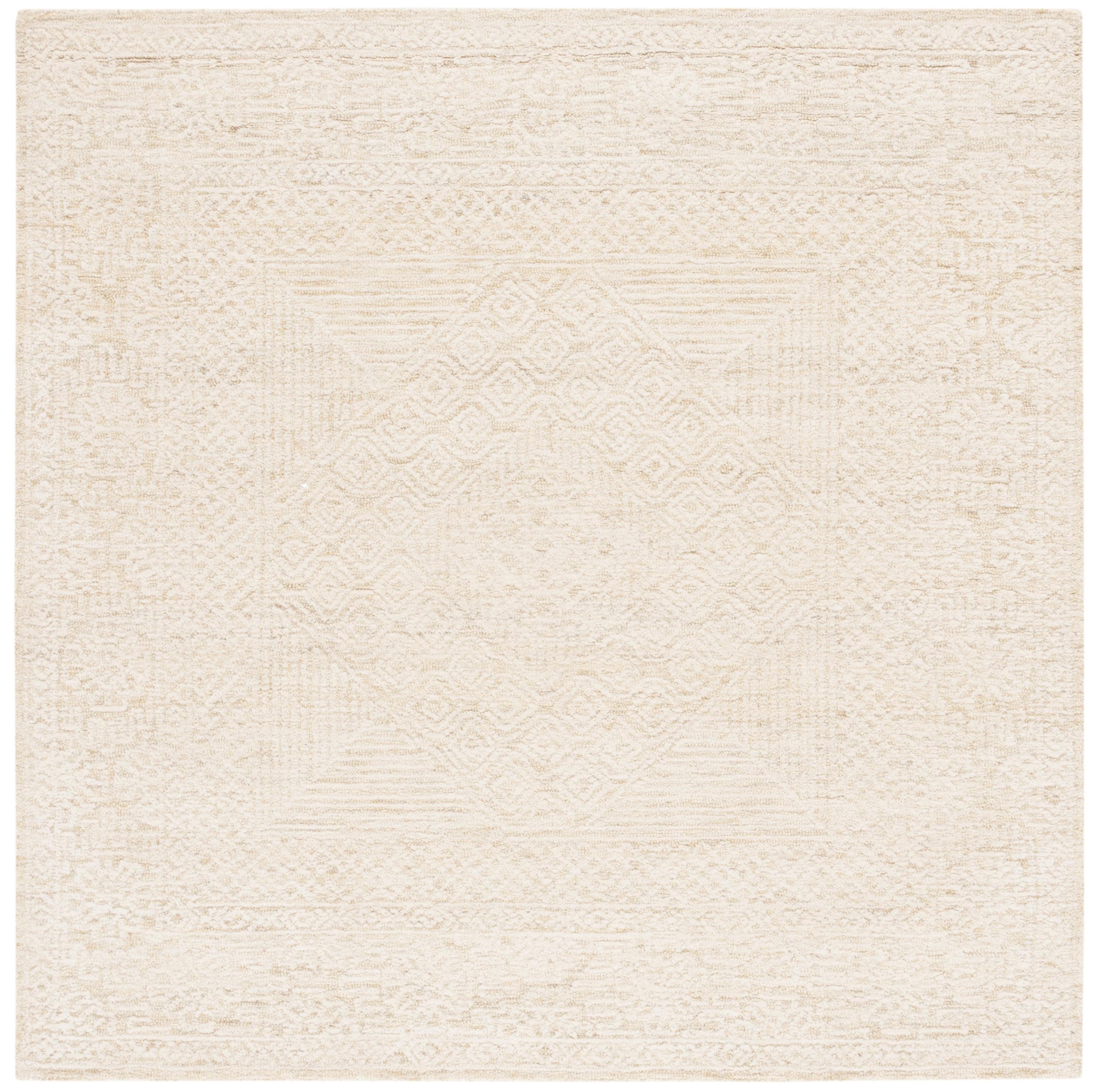 SAFAVIEH Textural Anabel Geometric Area Rug, Gold/Ivory, 6' x 6' Square