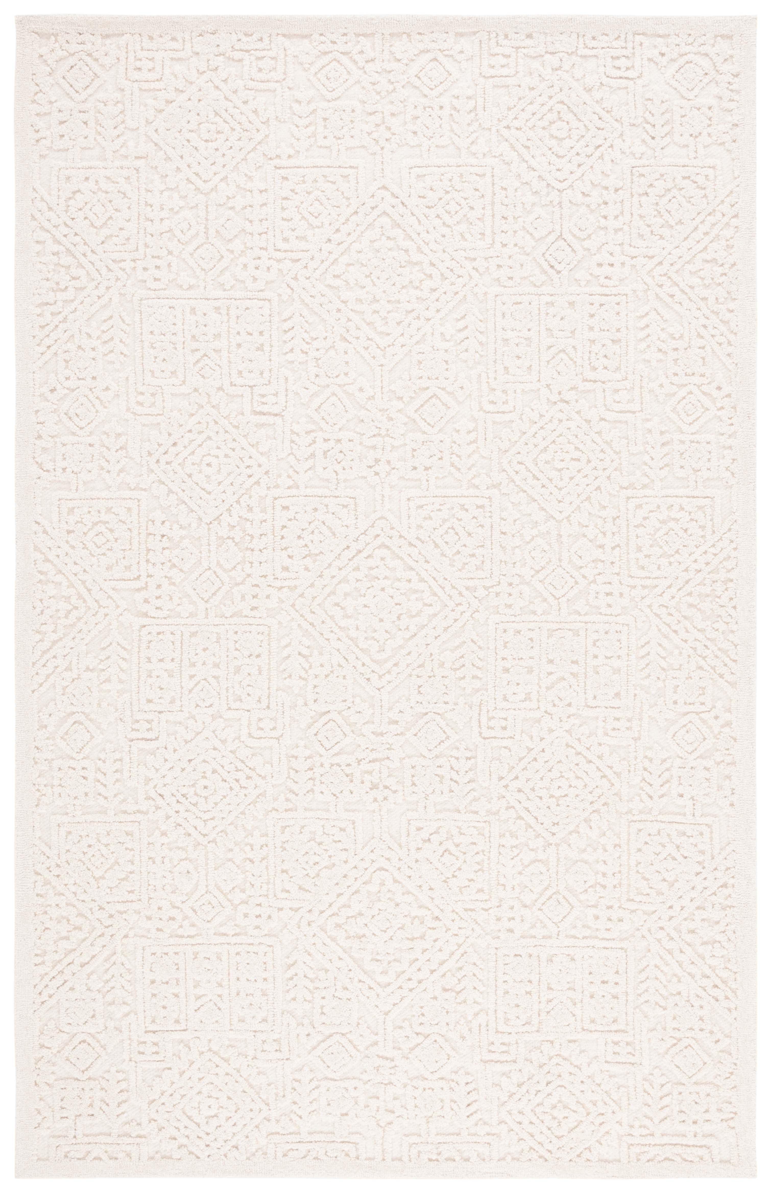 August Shag 900 AUG900 Power Loomed Indoor Area Rug - Ivory - 4'x6' - Safavieh