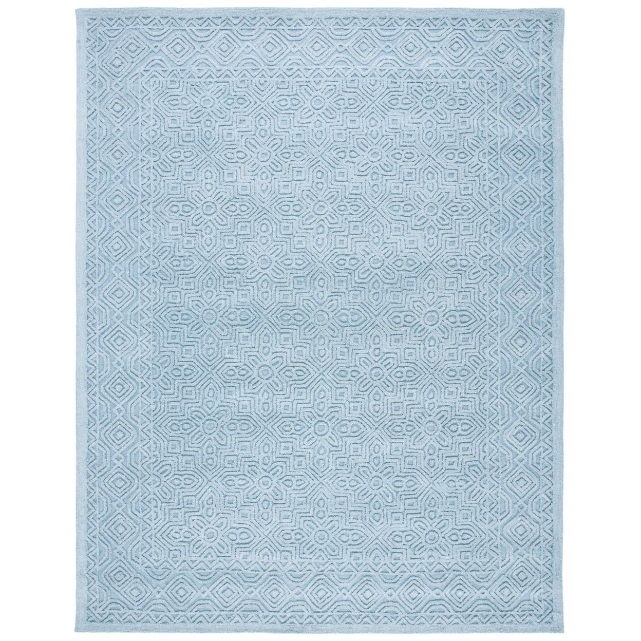 Textural TXT101 Hand Tufted Area Rug - Blue - 8'x10' - Safavieh.