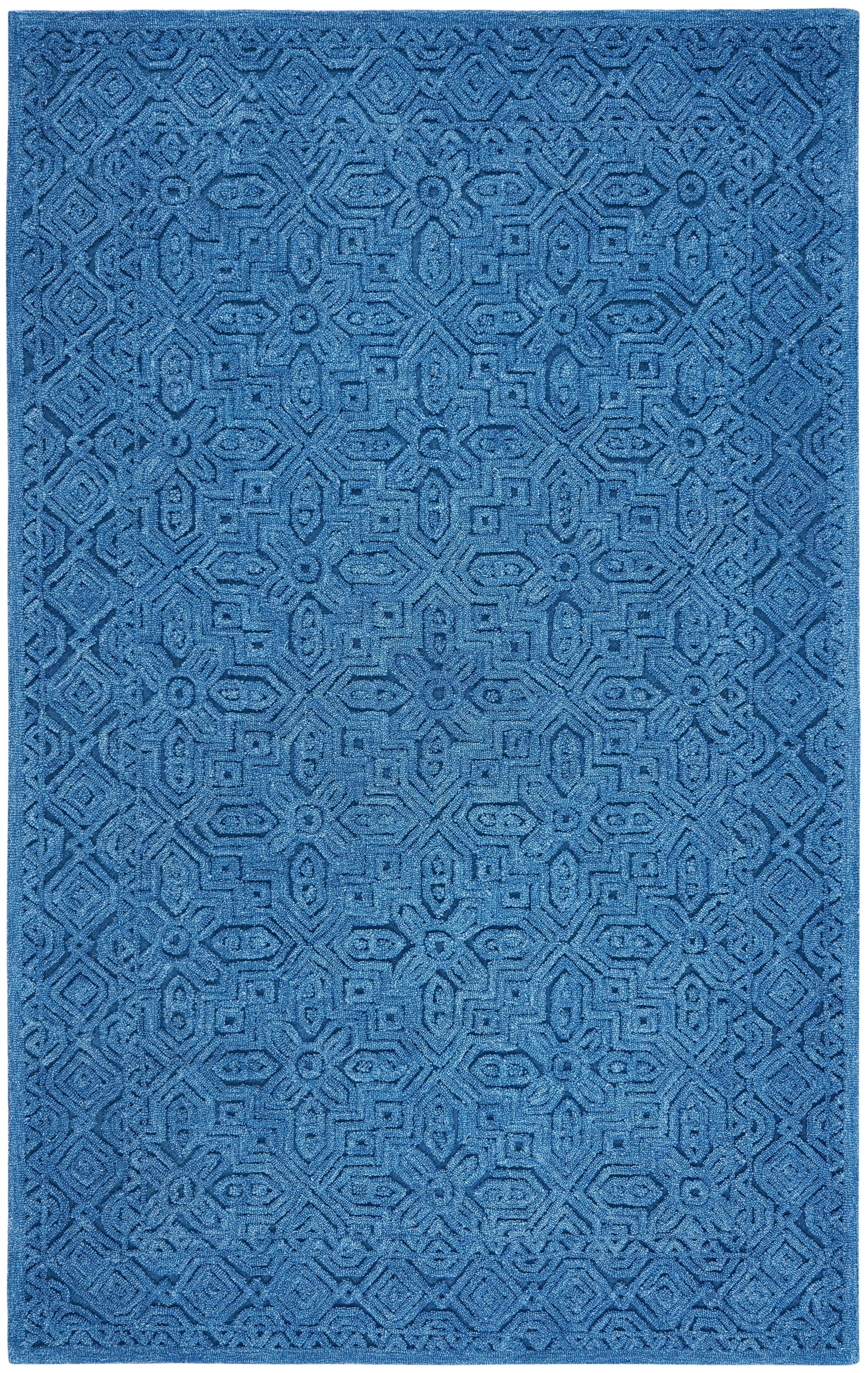 Textural TXT101 Hand Tufted Area Rug - Dark Blue - 4'x6' - Safavieh.