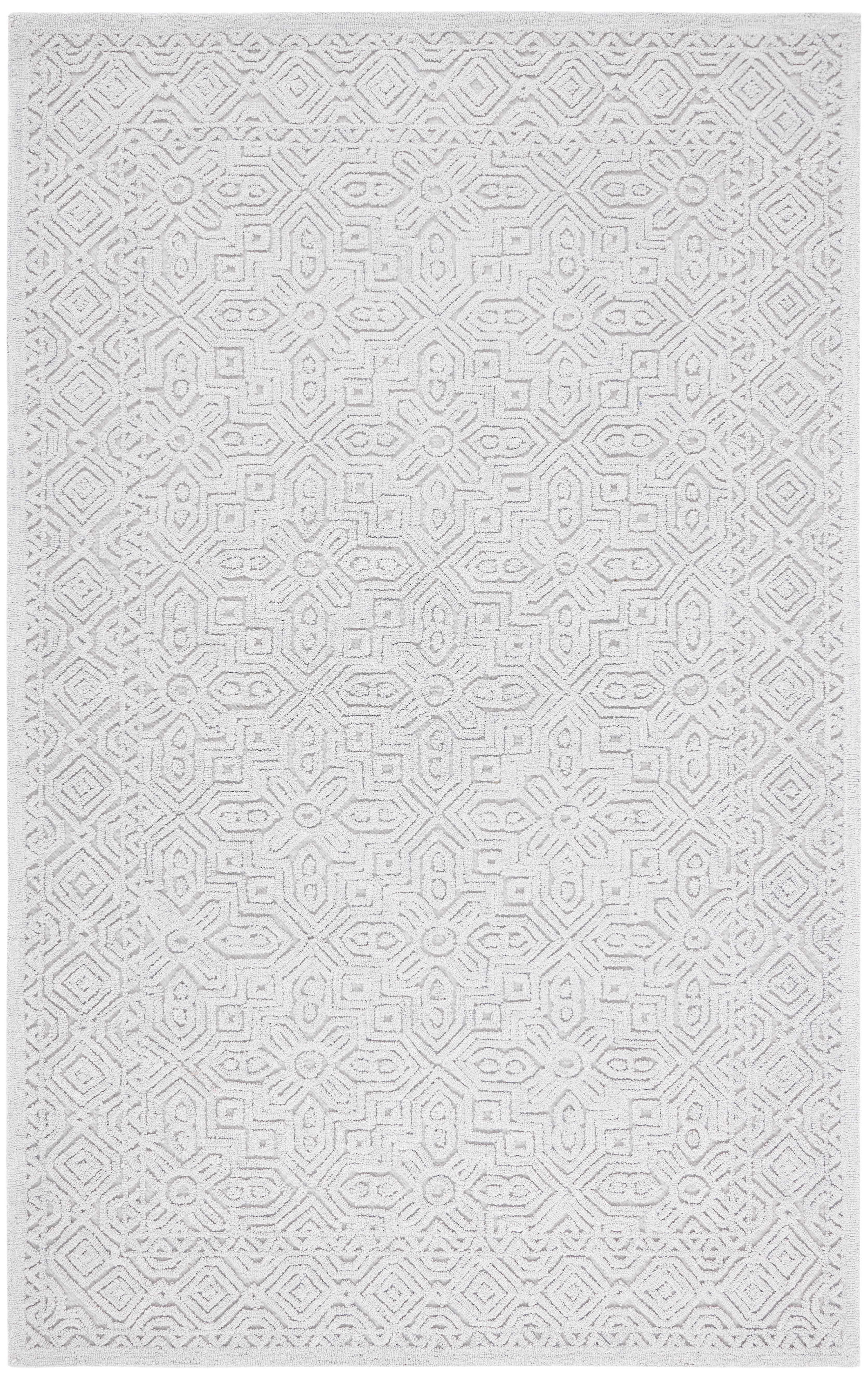 Textural TXT101 Hand Tufted Area Rug - Silver - 6'x9' - Safavieh.