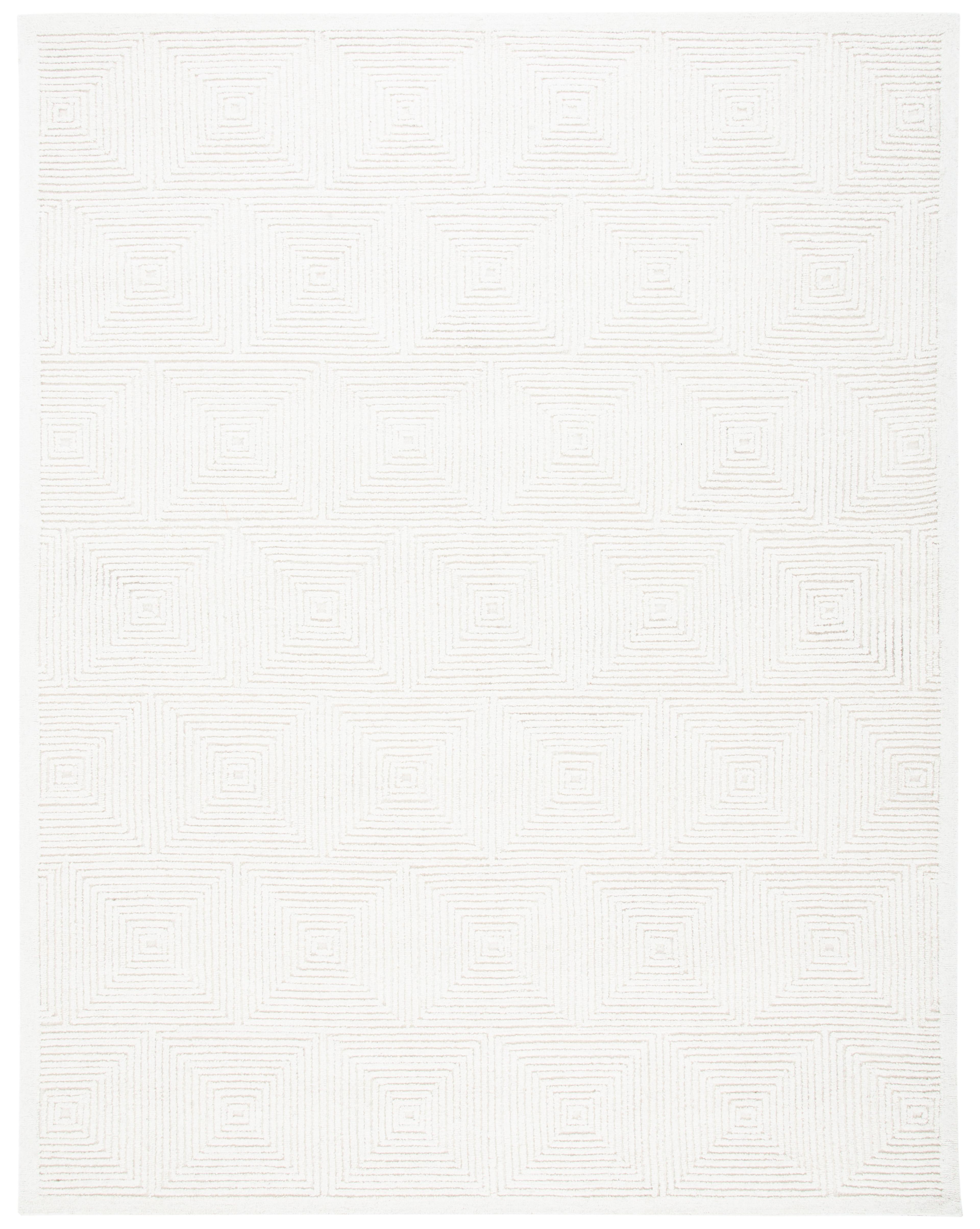 SAFAVIEH Textural Vince Geometric Area Rug, Ivory, 11' x 15'