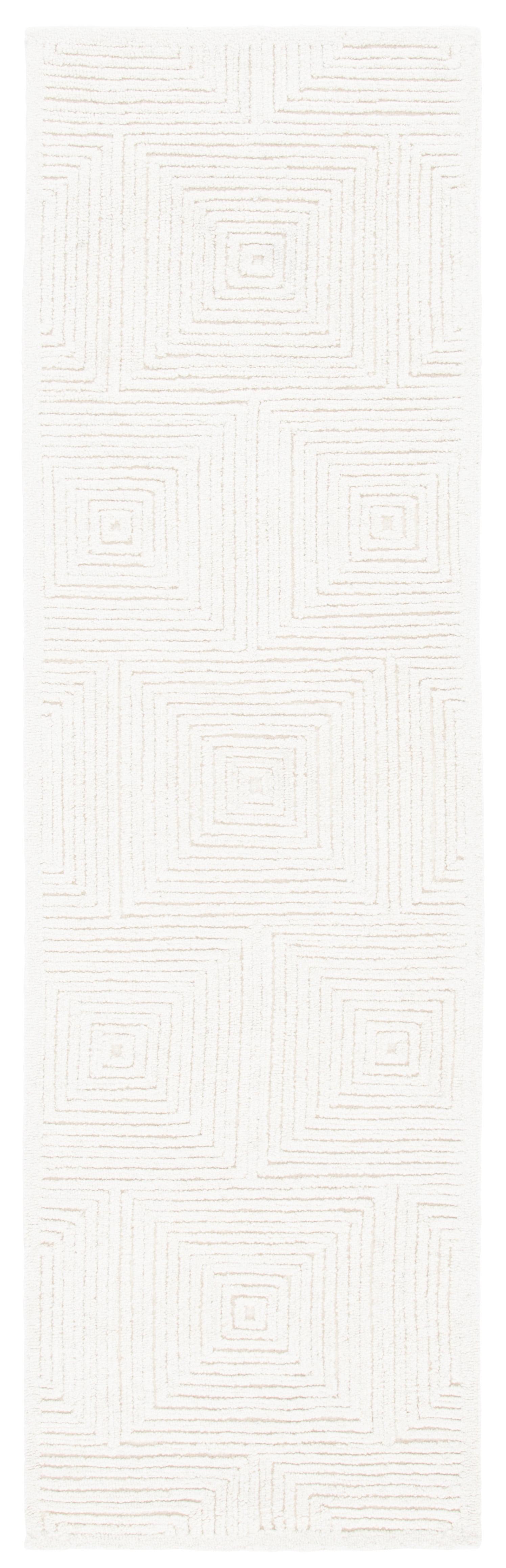 Textural TXT102 Hand Tufted Indoor Runner Rug - Ivory - 2'3"x10' - Safavieh