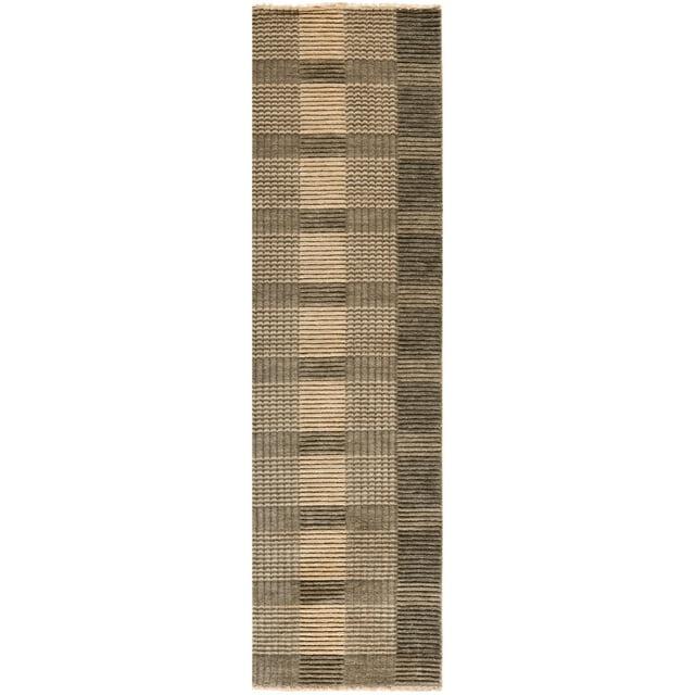 SAFAVIEH Tibetan Angelina Striped Runner Rug, Charcoal, 2' x 8'