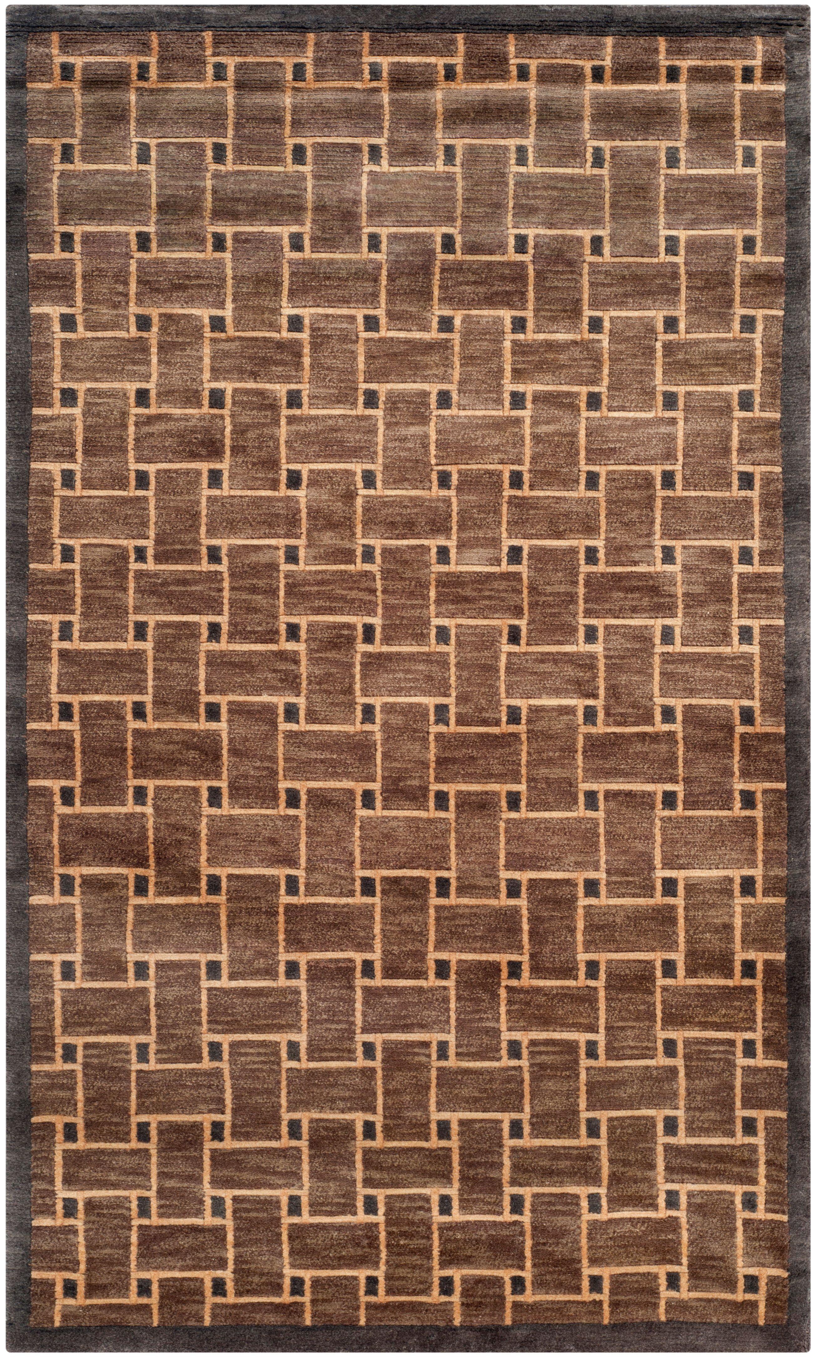 Safavieh Tibetan Hand Knotted Wool Pile Geometric Rug