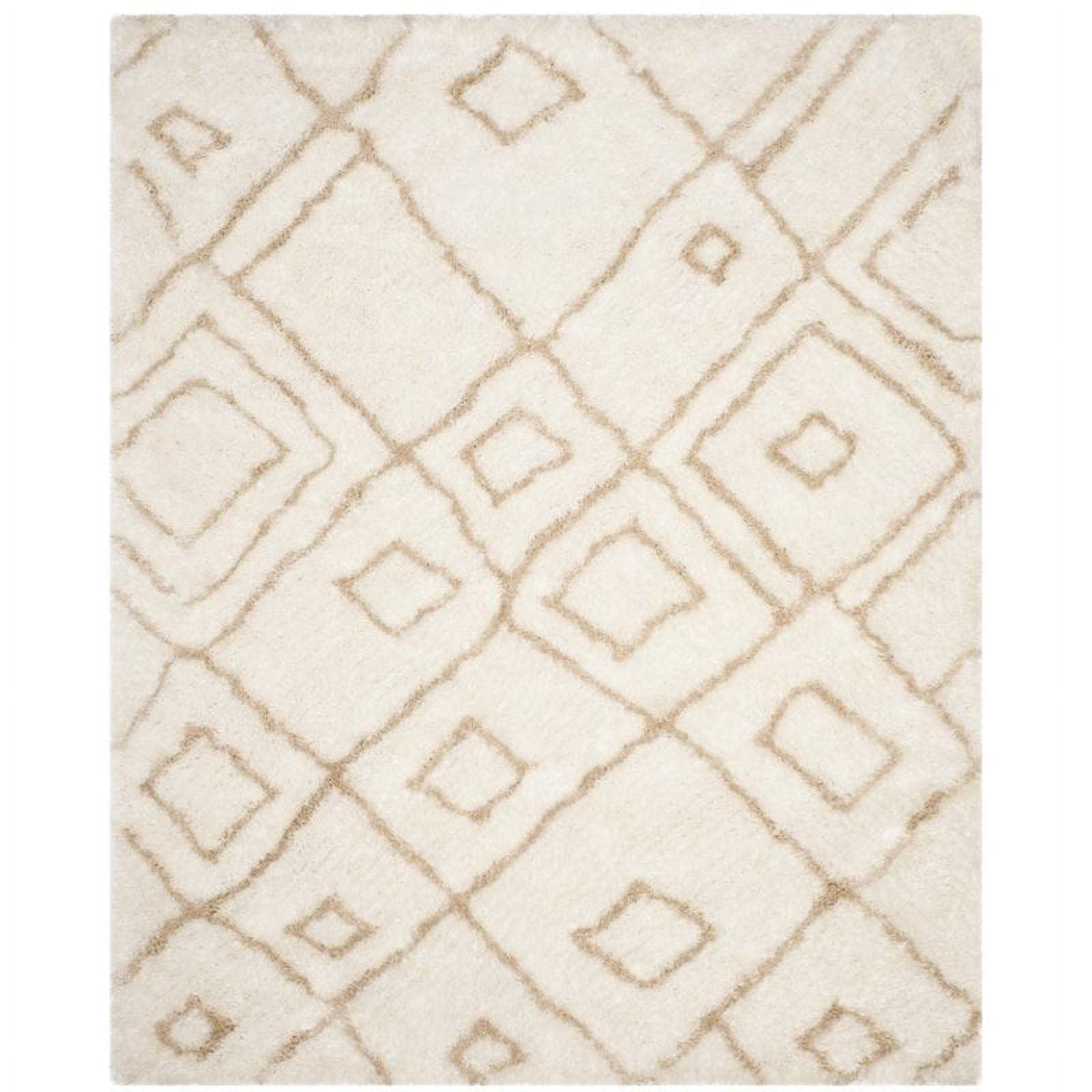 Toronto Shag SGT727 Hand Tufted Indoor Area Rug - Ivory/Beige - 8'x10' - Safavieh.
