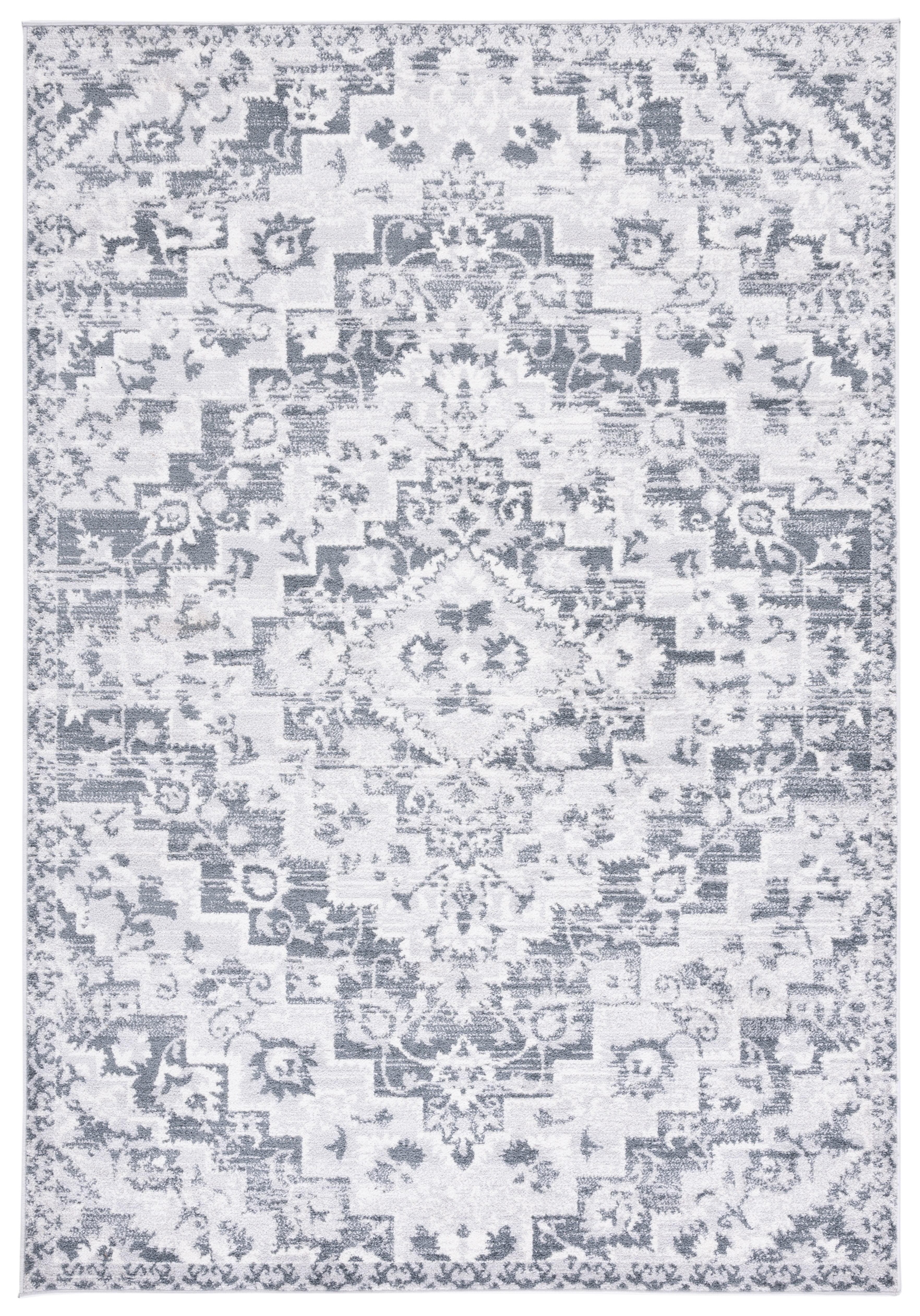 Toscana TOS650 Power Loomed Area Rug - Grey/Ivory - 8'x10' - Safavieh.