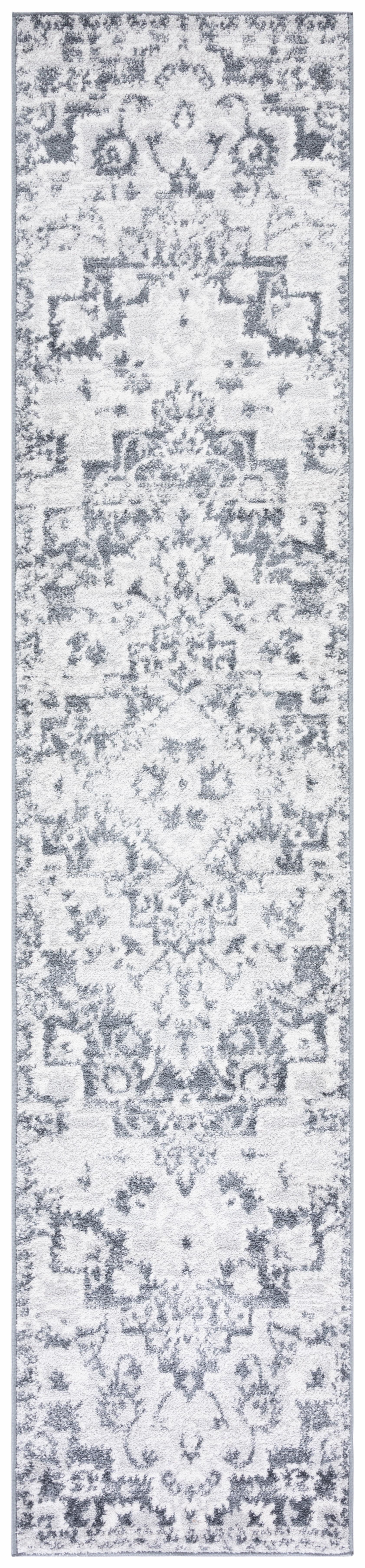 Toscana TOS650 Power Loomed Runner Rug - Grey/Ivory - 2'x9' - Safavieh.