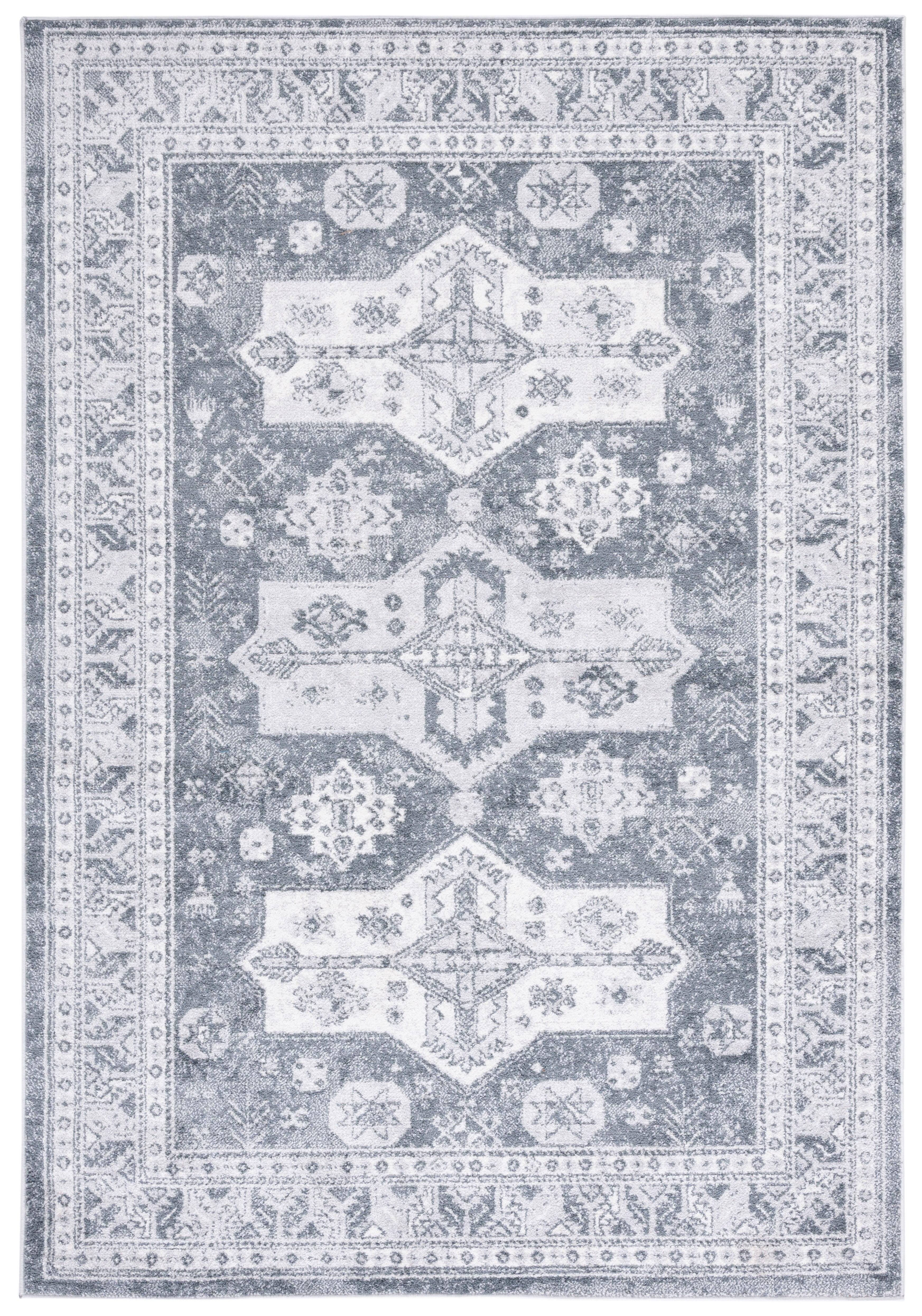 Toscana TOS660 Power Loomed Area Rug - Grey/Dark Grey - 8'x10' - Safavieh.