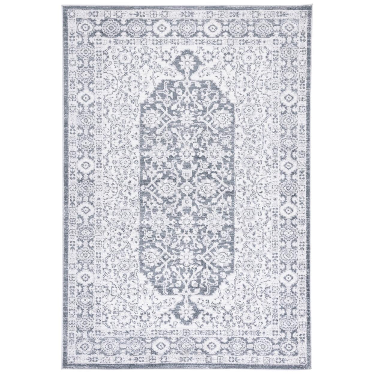 Ivory Abstract Elegance 8' x 10' Synthetic Easy-Care Rug