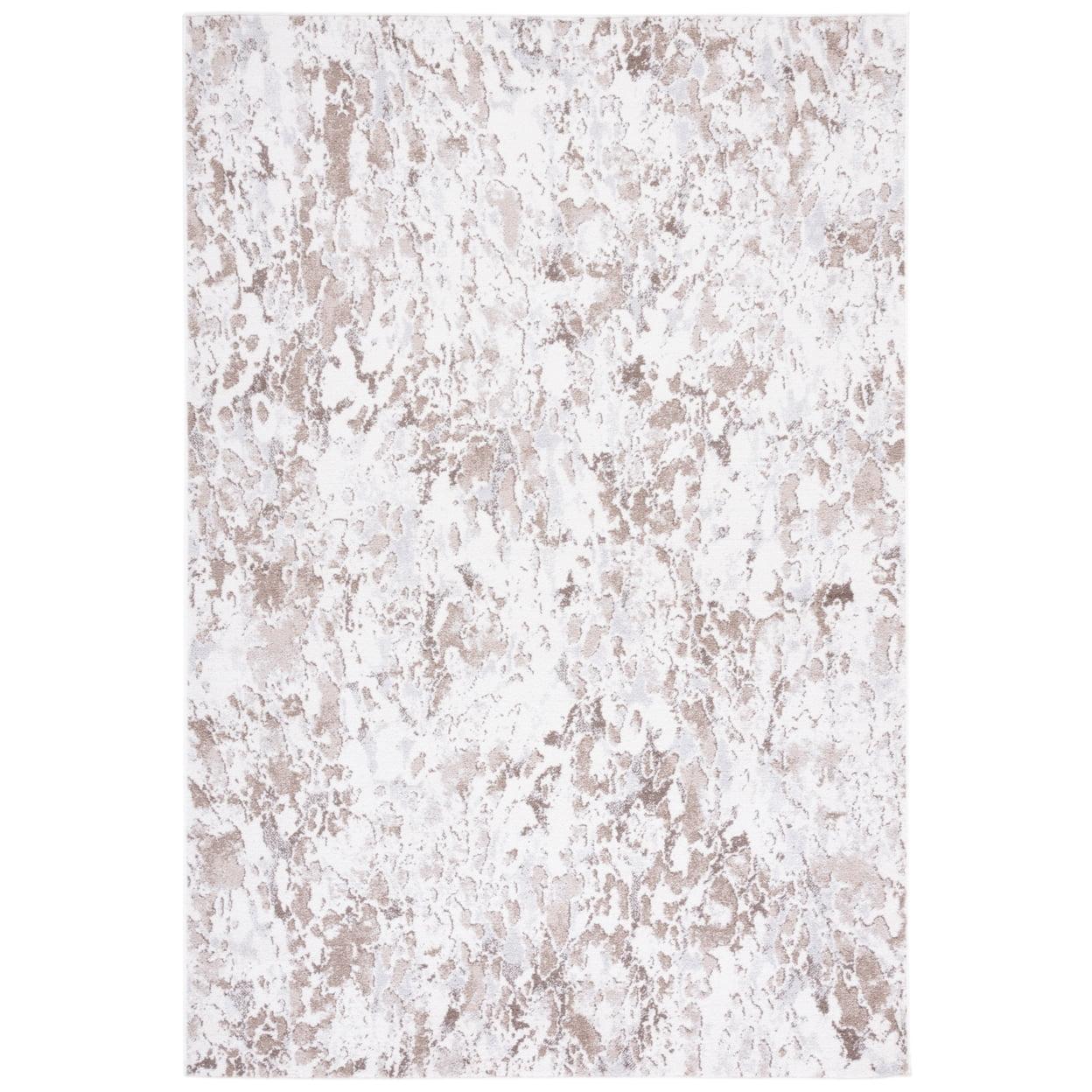 Abstract Elegance 8' x 10' Synthetic Gray Area Rug