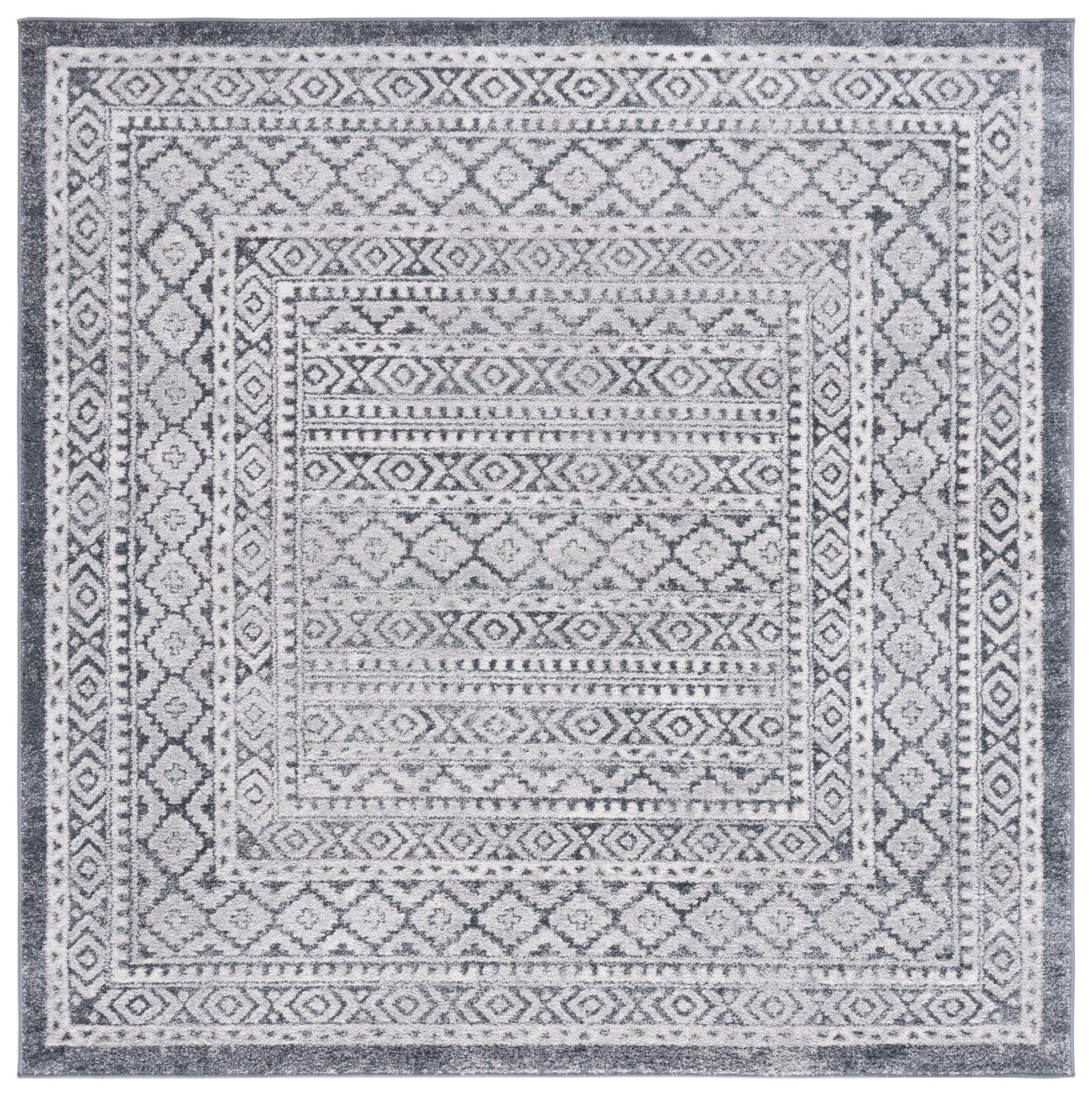 Toscana TOS658 Power Loomed Area Rug - Grey/Ivory - 6'7"x6'7" - Safavieh.