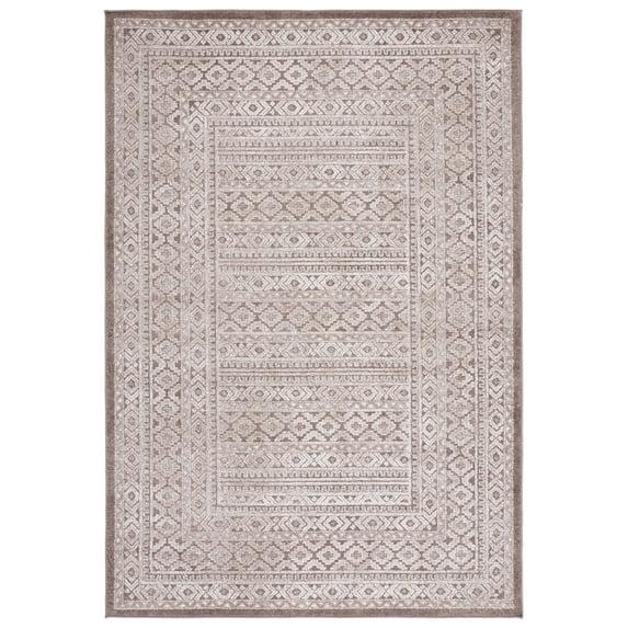 Toscana TOS658 Power Loomed Area Rug - Ivory/Brown - 5'3"x7'6" - Safavieh.