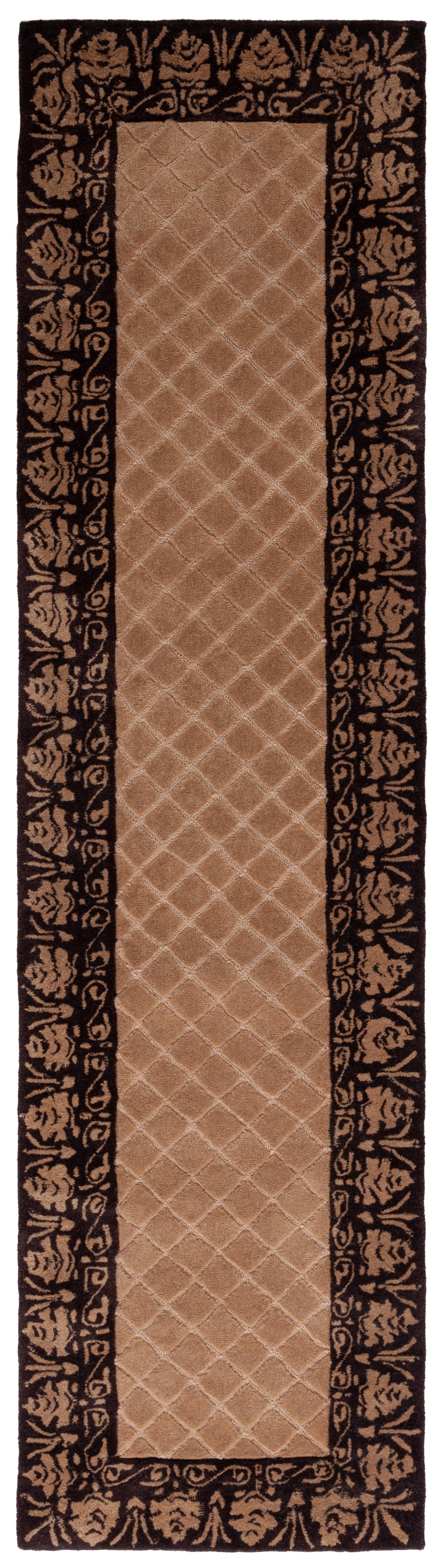 Total Performance TLP755 Hand Hooked Runner Rug - Ivory/Chocolate - 2'3"x9' - Safavieh.