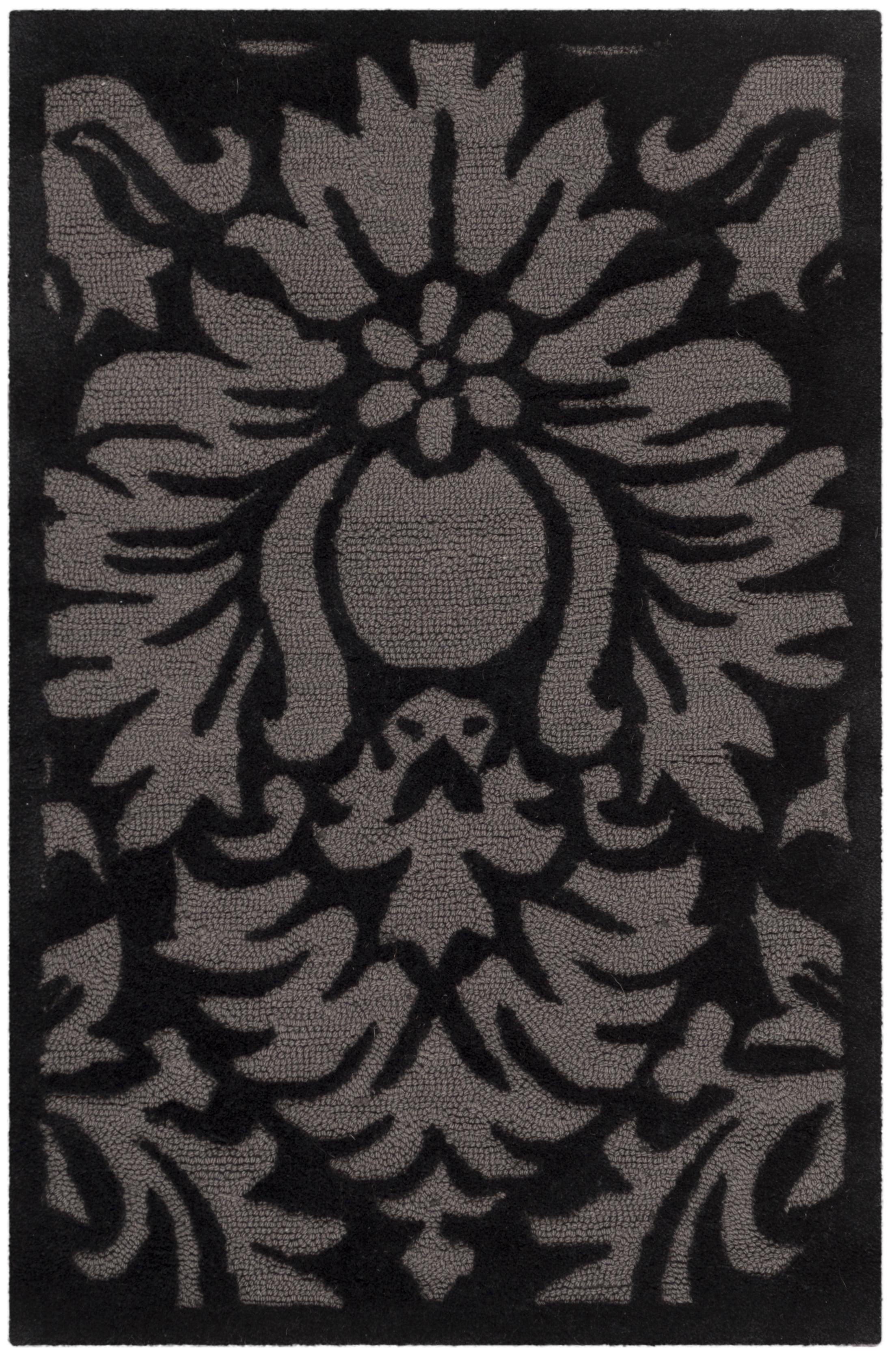 SAFAVIEH Total Performance Wilton Floral Area Rug, Black, 2' x 3'