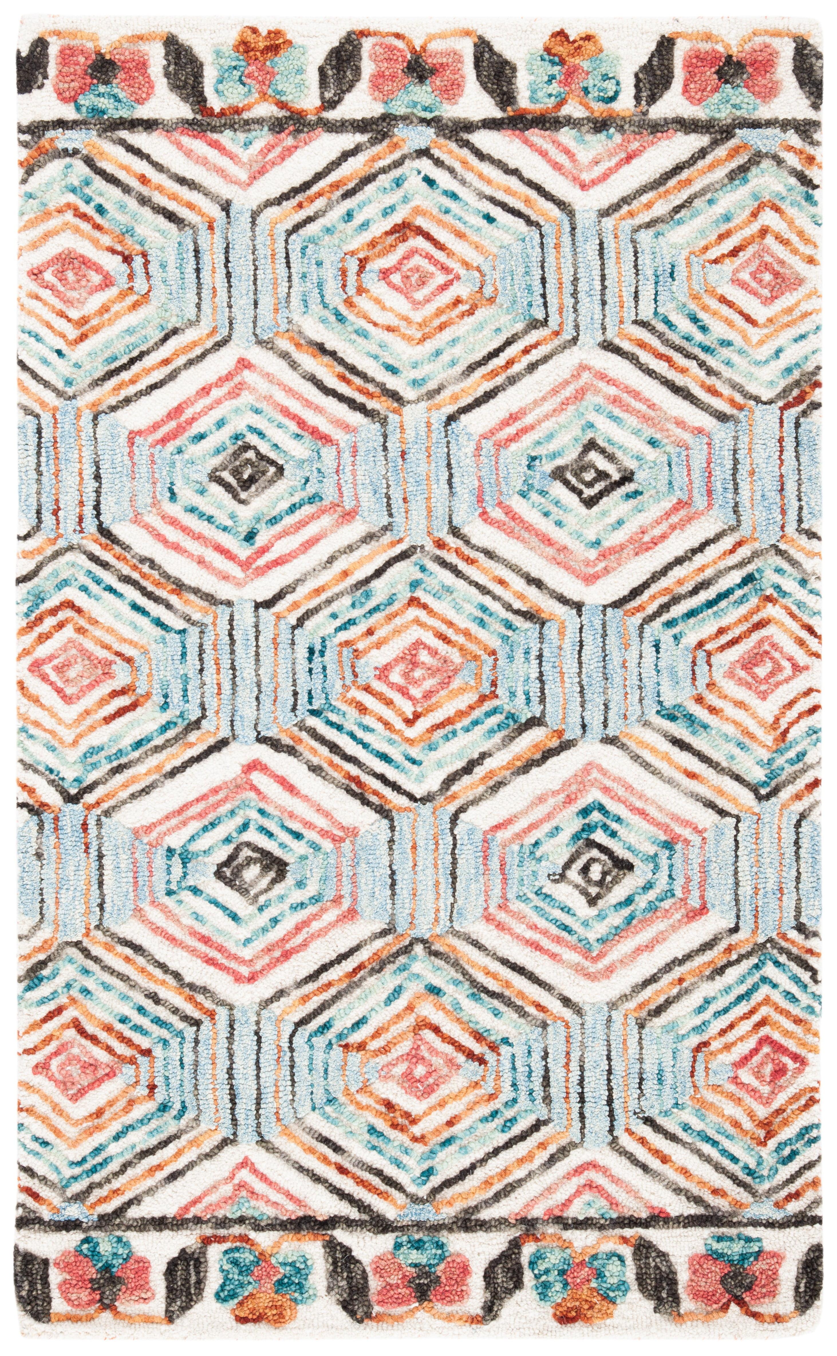 Trace TRC522 Hand Tufted Accent Rug - Ivory/Light Blue - 2'x3' - Safavieh.
