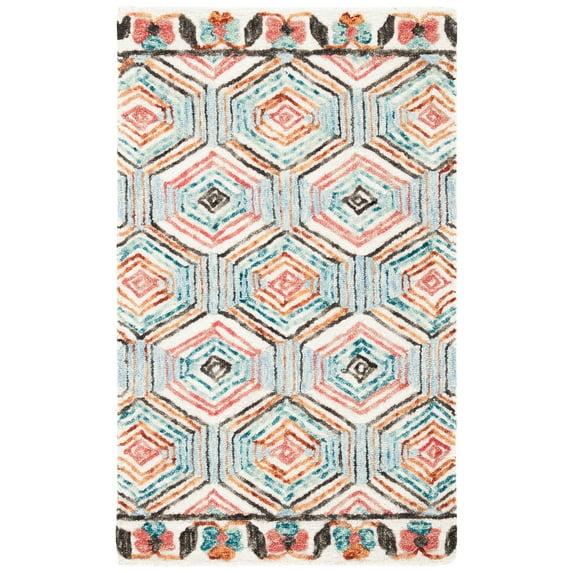 Trace TRC522 Hand Tufted Accent Rug - Ivory/Light Blue - 2'x3' - Safavieh.
