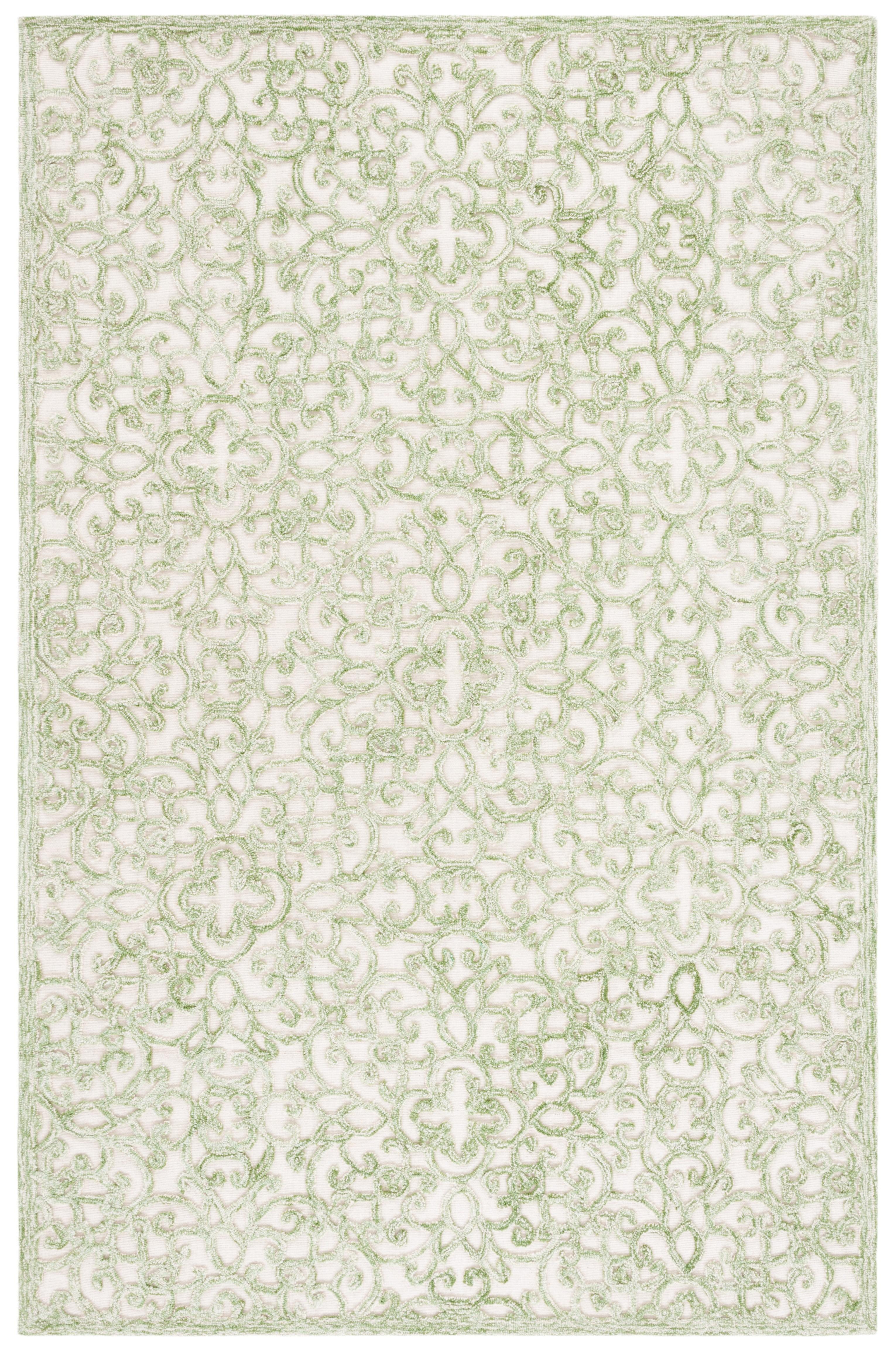 Trace TRC103 Hand Tufted Indoor Accent Rug - Ivory/Green - 3'x5' - Safavieh