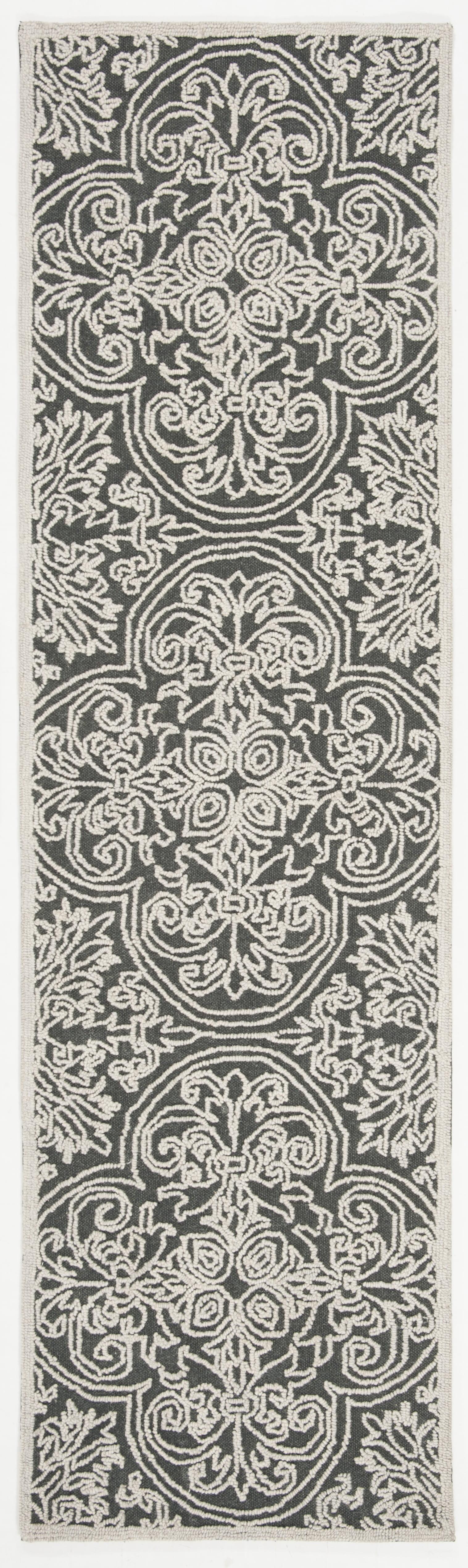 Trace TRC101 Hand Tufted Runner Rug - Dark Grey/Light Grey - 2'3"x10' - Safavieh.