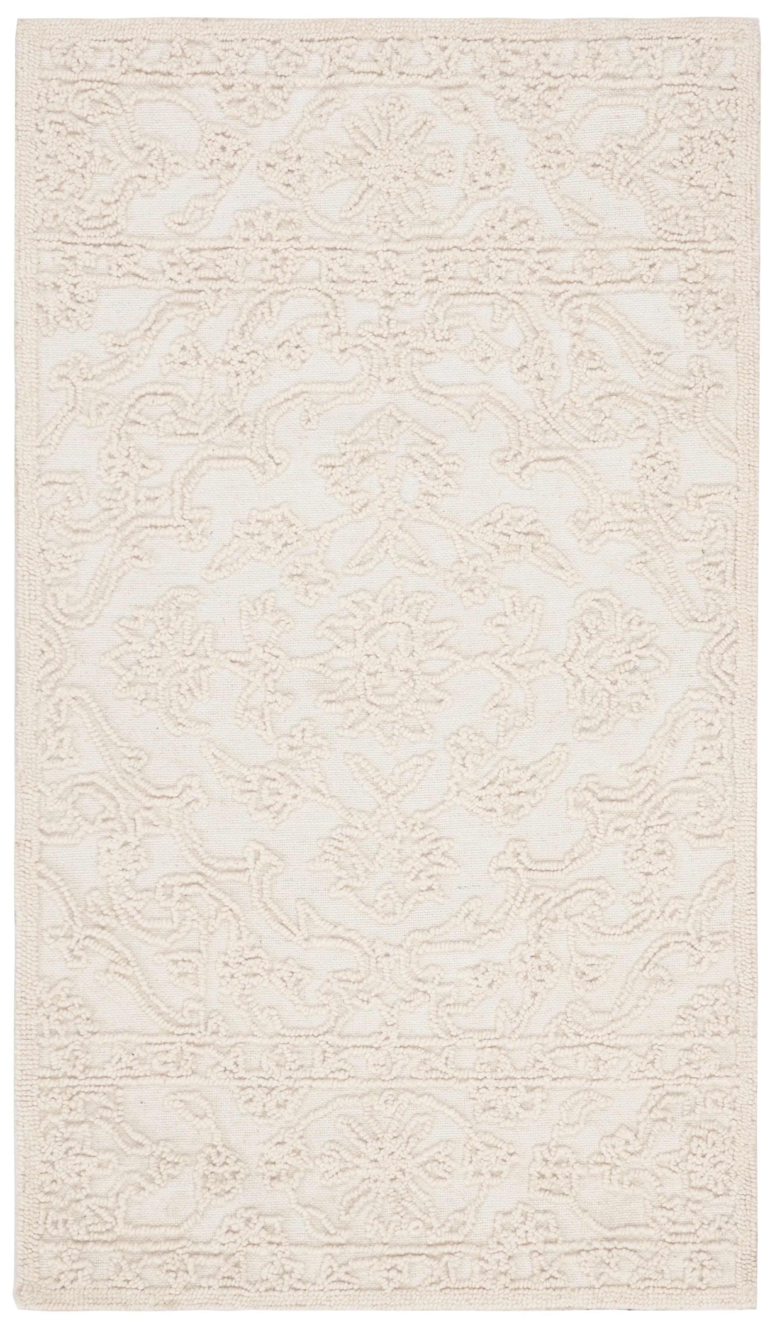 SAFAVIEH Trace Molly Solid Area Rug, Ivory, 2' x 3'