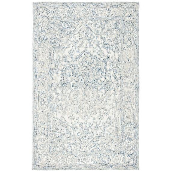 Trace TRC302 Hand Tufted Area Rug - Ivory/Blue - 5'x8' - Safavieh.
