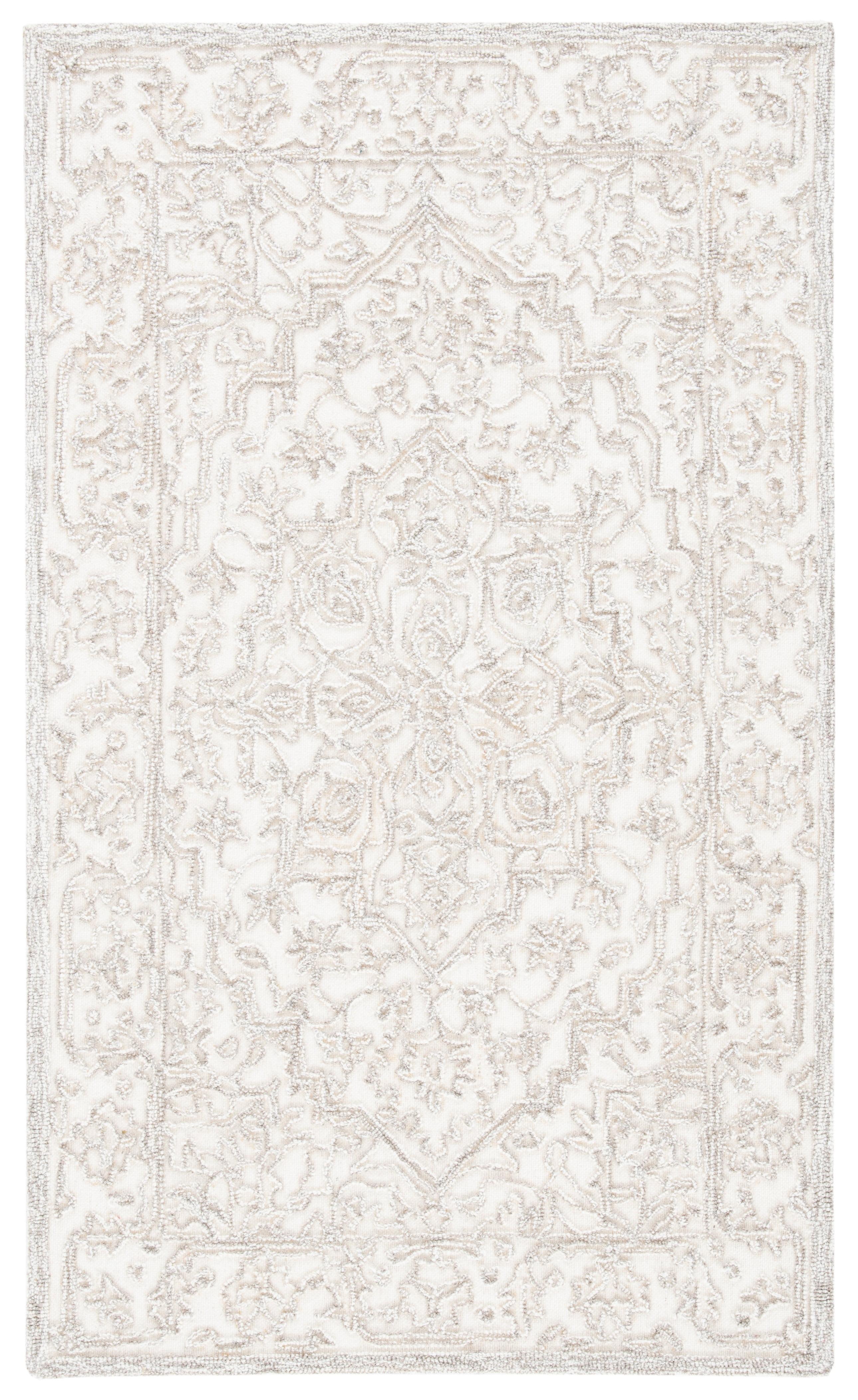 Trace TRC302 Hand Tufted Area Rug - Ivory/Natural - 3'x5' - Safavieh.