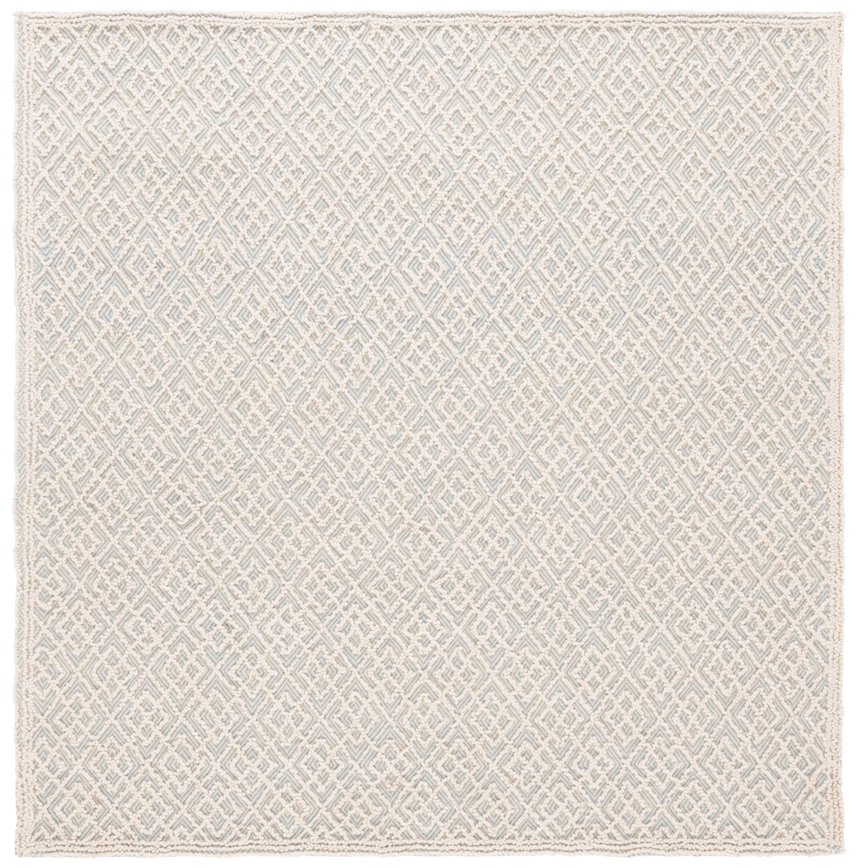 Trace TRC224 Hand Tufted Area Rug - Ivory/Blue - 6'x6' - Safavieh.