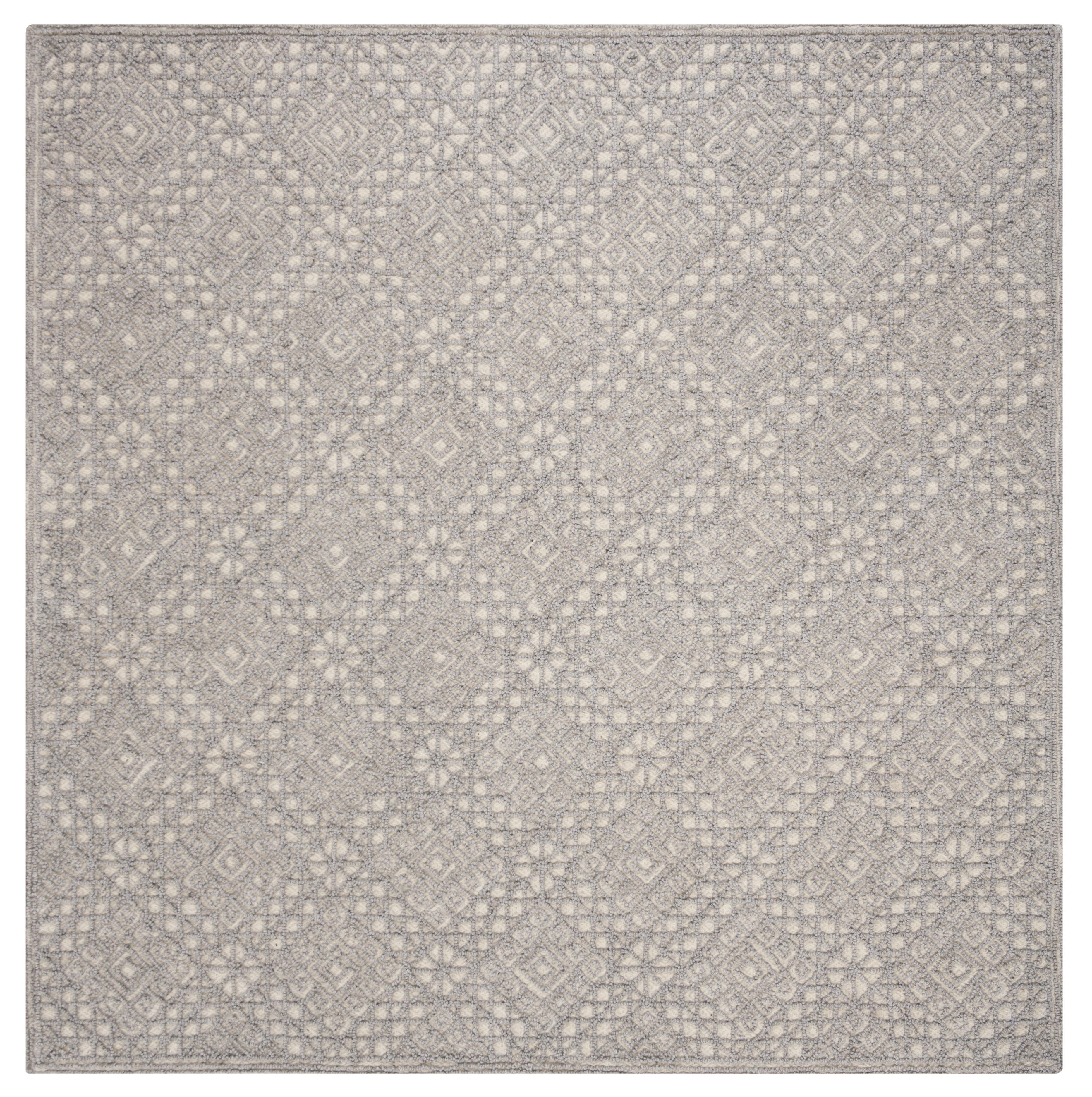 Trace TRC255 Hand Tufted Area Rug - Grey/Grey - 6'x6' - Safavieh.