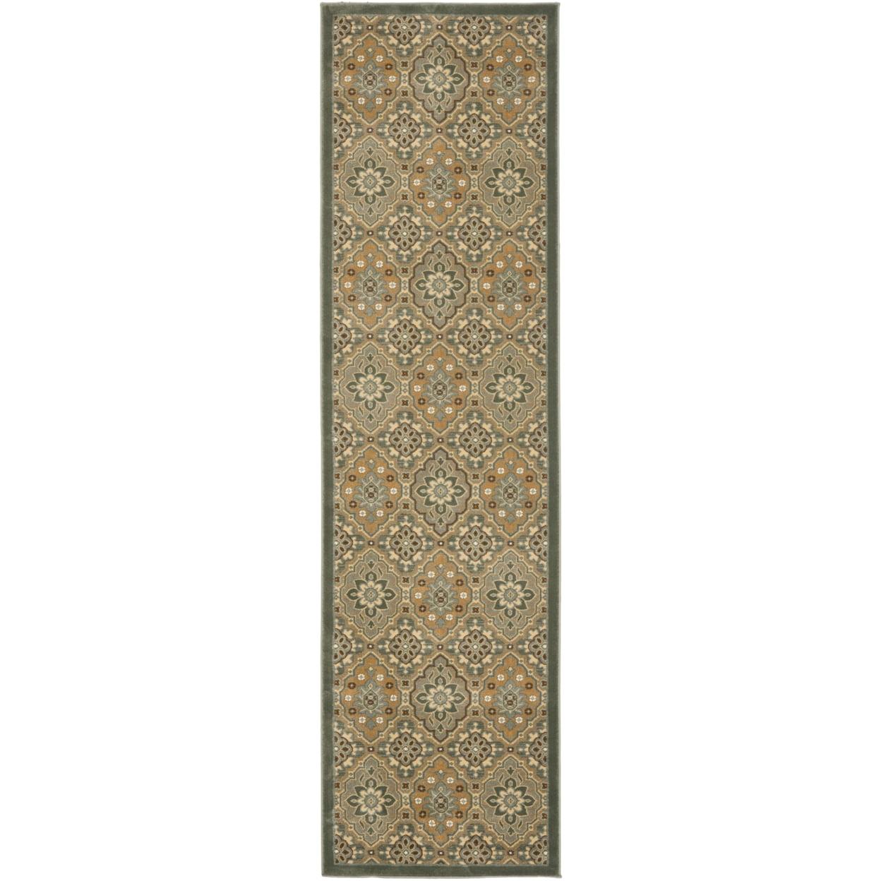 Multicolor Silk Road Inspired Oriental Runner Rug