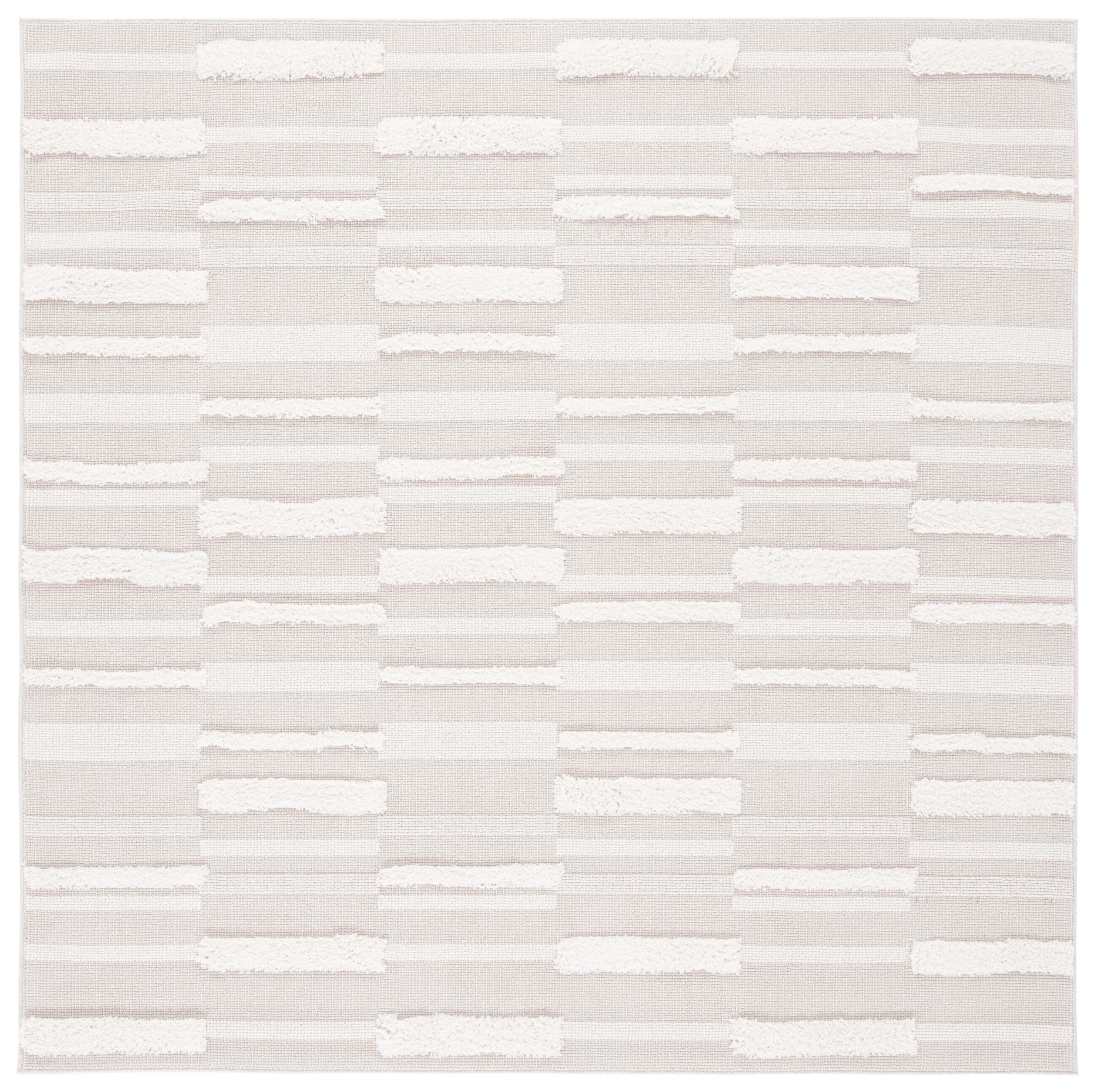 Trends TRD120 Power Loomed Area Rug - Beige/Ivory - 6'7"x6'7" - Safavieh.