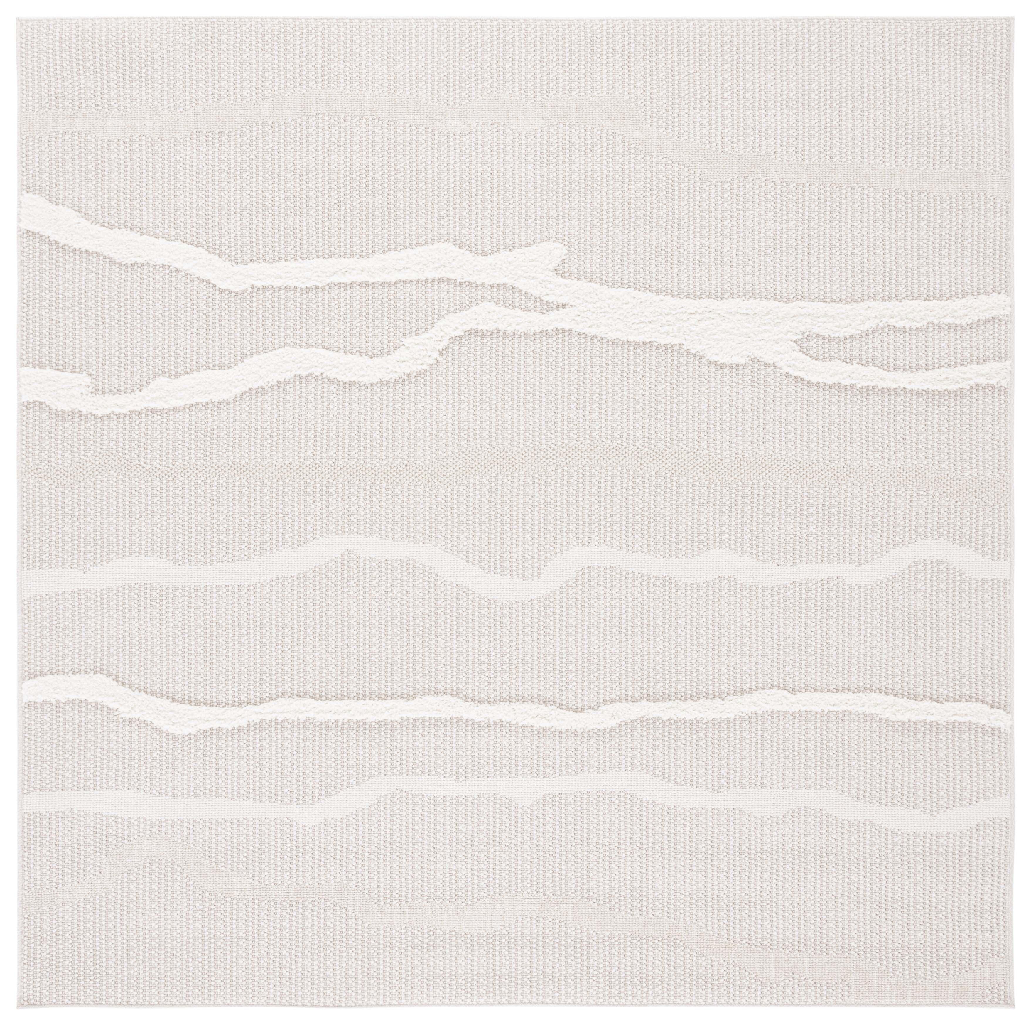Trends TRD112 Power Loomed Indoor Area Rug - Beige/Ivory - 6'7"x6'7" - Safavieh