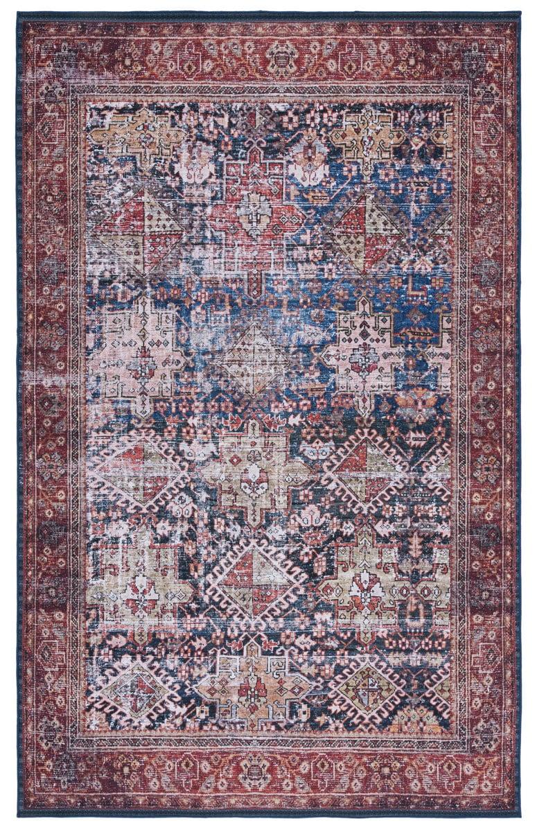 Gadbois Oriental Navy/Rust Area Rug