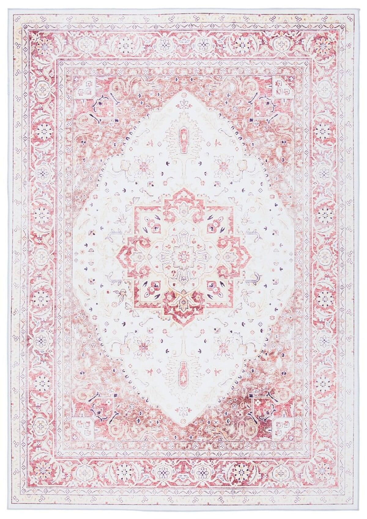Tucson Vintage Persian TSN107 Power Loomed Machine Washable Skid-Resistant Indoor Accent Rug - Beige/Rust - 3'x5' - Safavieh